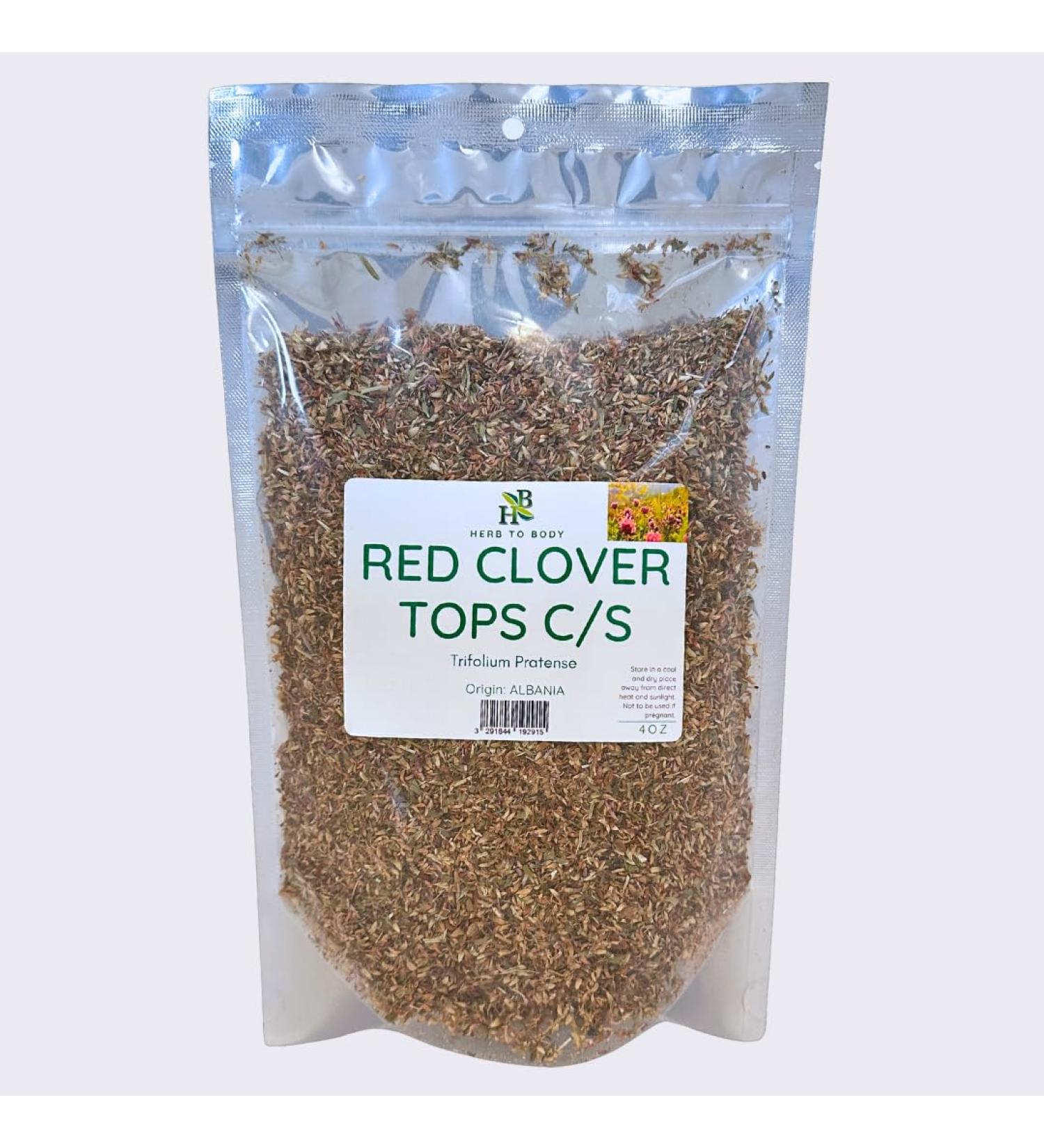 Herb To Body Red Clover Tops C/S | Cut & Sifted | Trifolium Pratense | Wildcrafted | 4oz