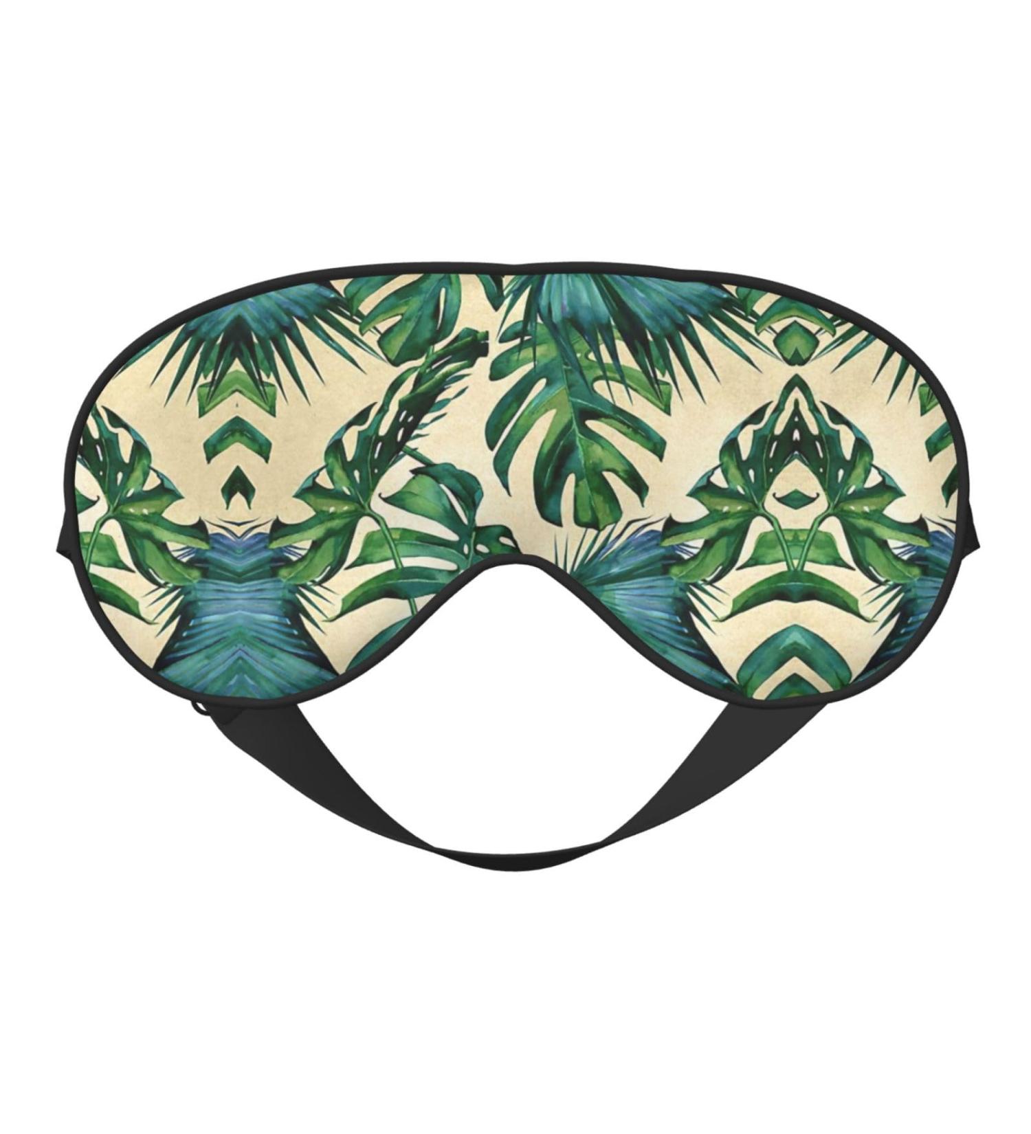 Green Banana Leaves Eye Mask - Soft Breathable Sleep Patch for Women | Perfect for Travel & Relaxation - Buy Online on GoSupps.com