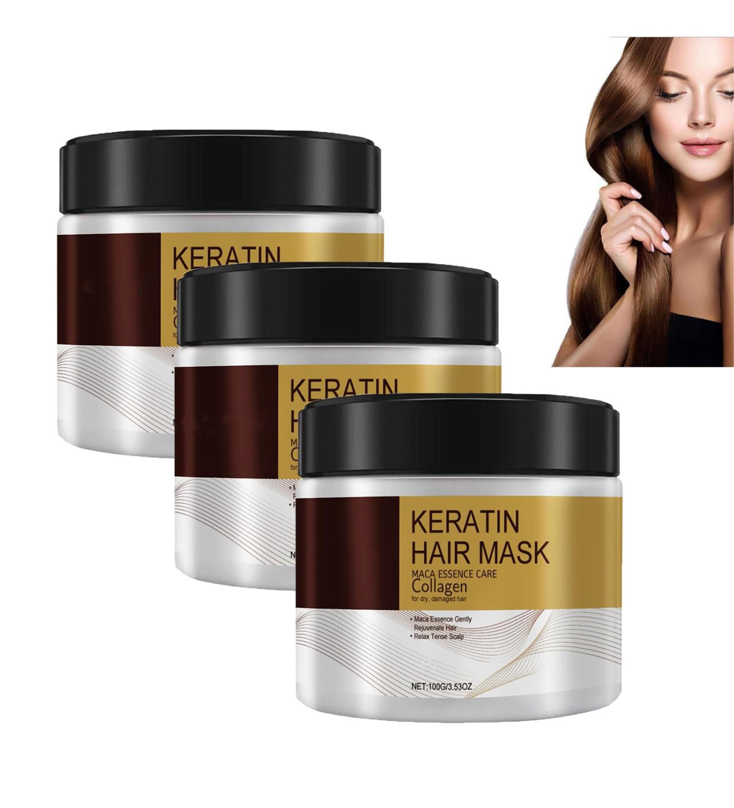 Lot de 3 masques capillaires au collag ne apr s-shampoing profond l'huile d'argan et au collag ne pour cheveux secs et ab m s 3 pi ces. - Buy Online on GoSupps.com