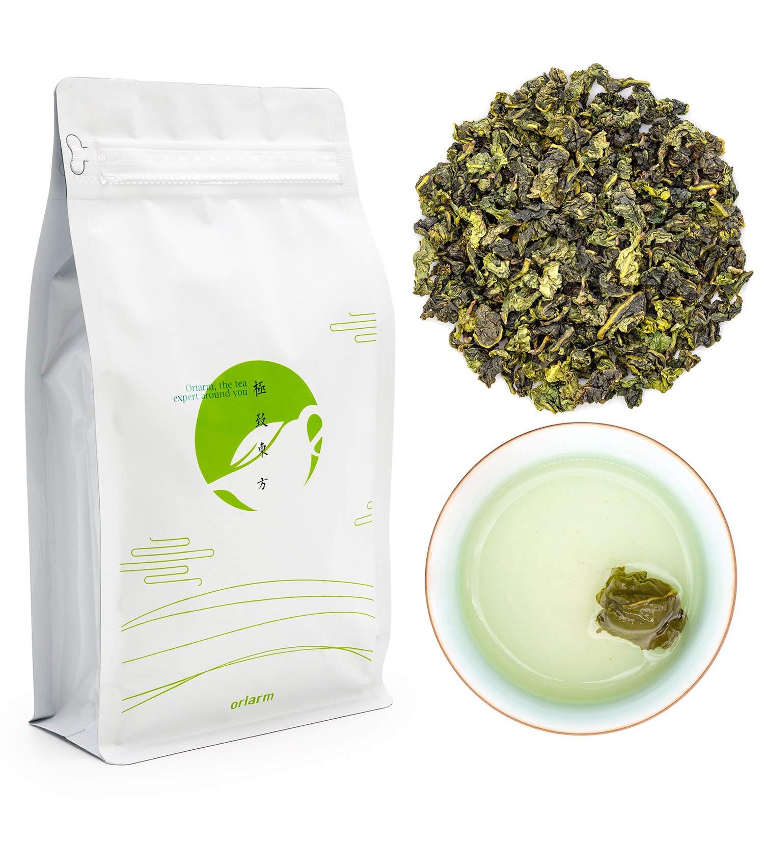 oriarmcha Chinese Tie Guan Yin Oolong Tea Loose Leaf 100g - Anxi Tieguanyin Fujian Tikuanyin Wulong Green Tea Leaves - Iron Goddess of Mercy Tieguanyin Oolong Tea 100g - Buy Online on GoSupps.com