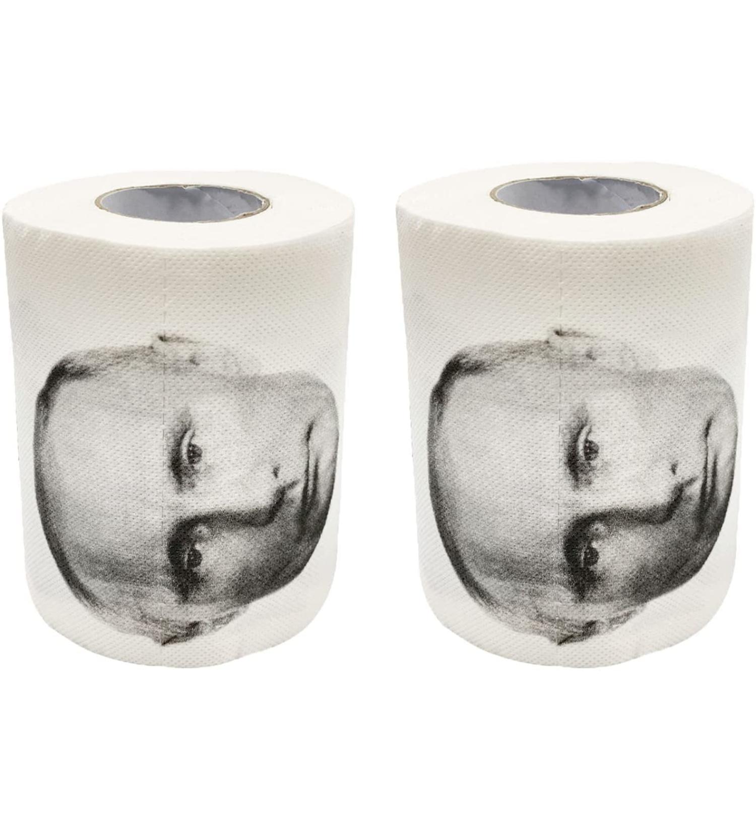 2pcs Toilet Paper Funny Toilet Paper Laugh Out Loud Joke with Image Printed On Every Sheet Hilarious White Elephant Idea - Buy Online on GoSupps.com
