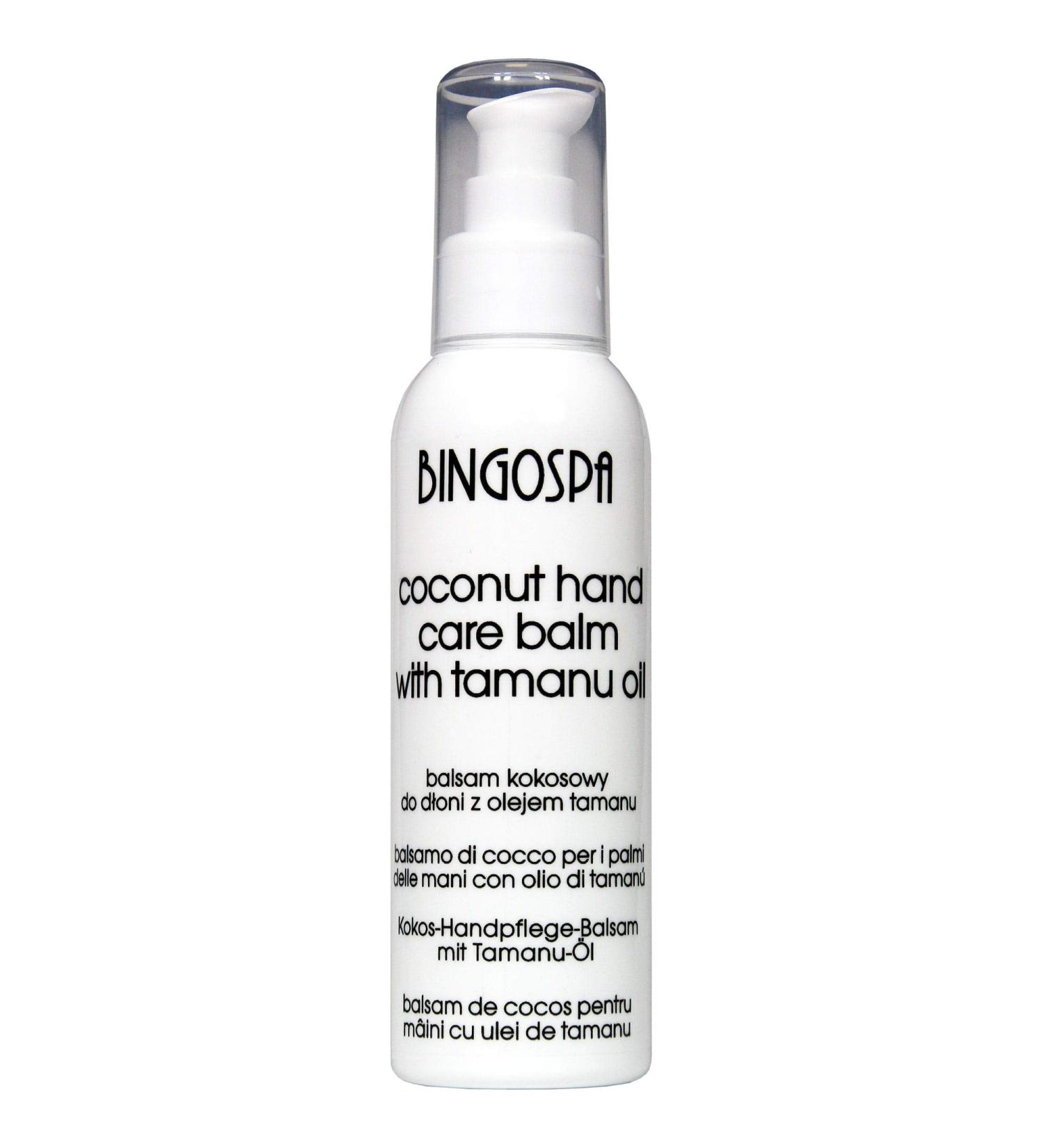 BINGOSPA Coconut Hand Balm with Tamanu Oil for Moisturizing Hand Care Nail Care - 135 g