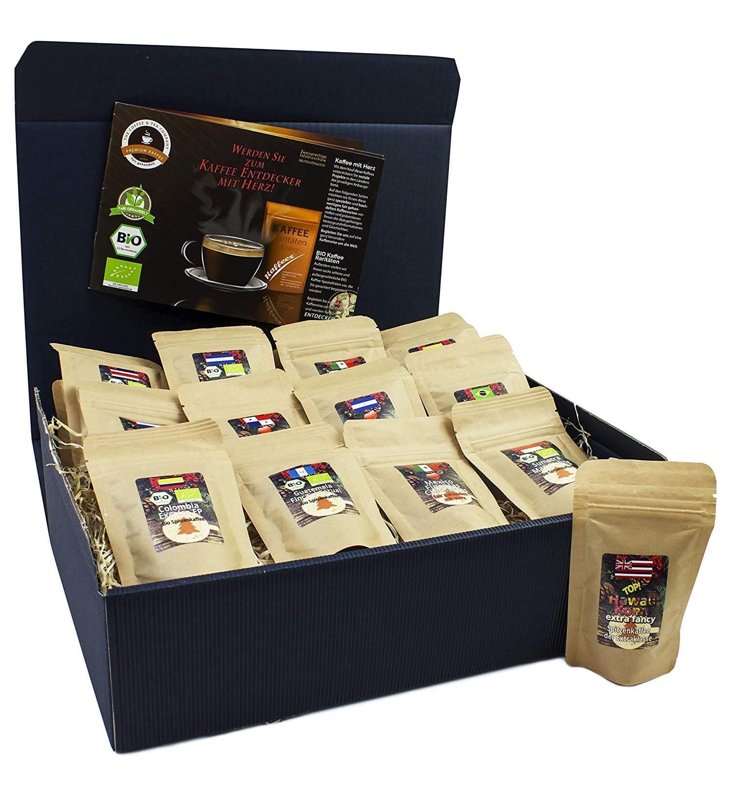 C&T Organic Fairtrade Coffee Bean Box | 13 Varieties of 20g Beans | Rare Organic and Fairtrade Coffee from Around the World + Surprise | Best Christmas Gift - Buy Online on GoSupps.com