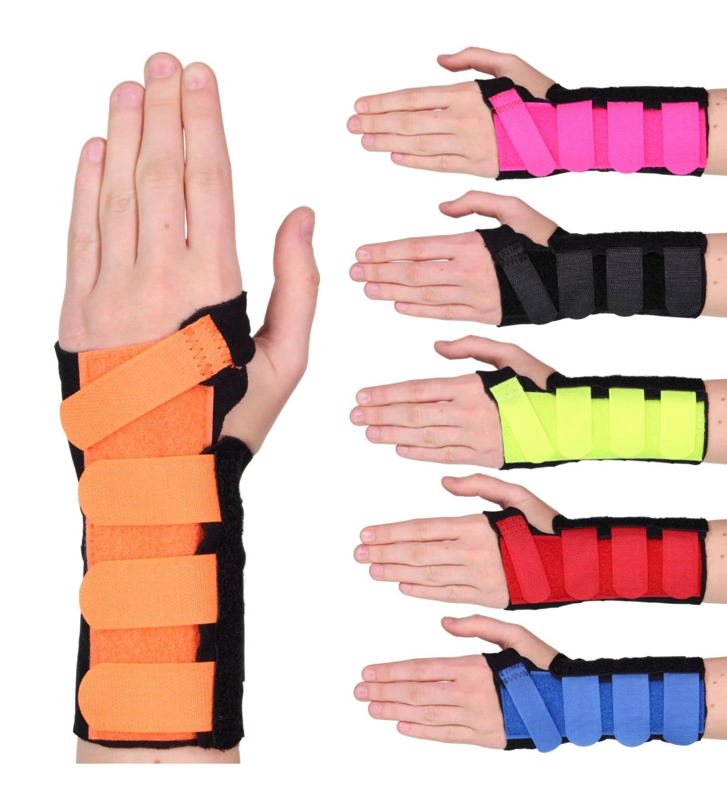 Solace Bracing Cool-Flow Wrist Support - British Made & NHS Supplied Brace with Metal Splint - Orange, L - Left Large - Ideal for Carpal Tunnel, Arthritis, Tendonitis, RSI, Fractures - 6 Colours - Buy Online on GoSupps.com
