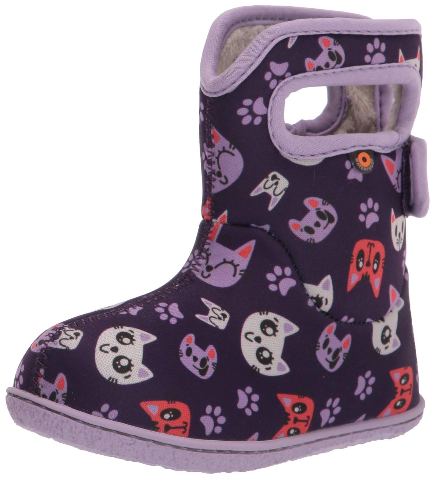 BOGS Baby Wellington Boots Plum Flower Stripe 71565 | UK Sizes 3-8.5 | Child Kitties Purple - Buy Online on GoSupps.com