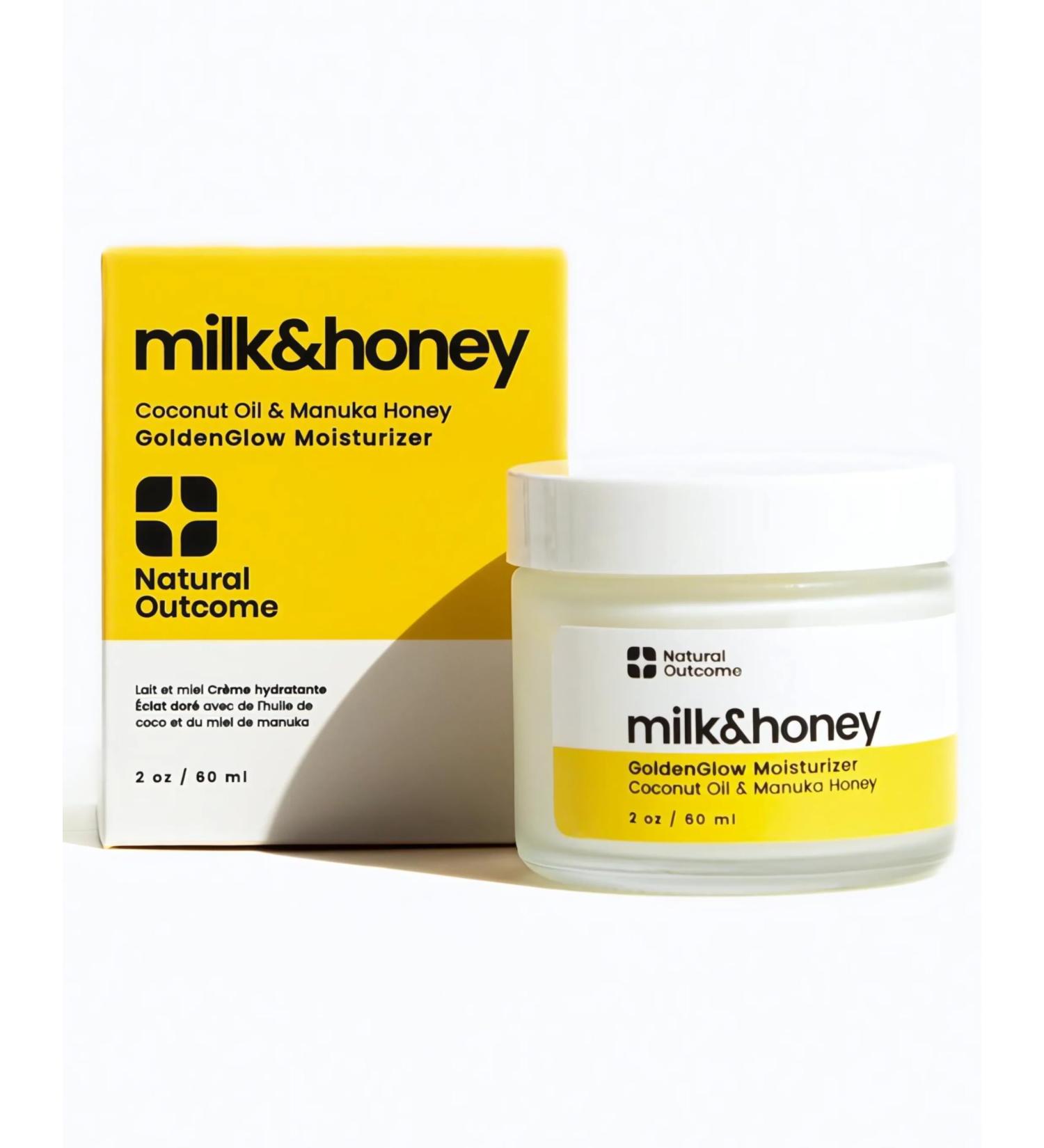natural outcome Milk & Honey Cream Moisturizer Coconut Oil & Manuka Hydrating Lotion Vegan and Organic Body Cream Face and Hand Cream Cruelty-Free Honey Body Lotion - Buy Online on GoSupps.com