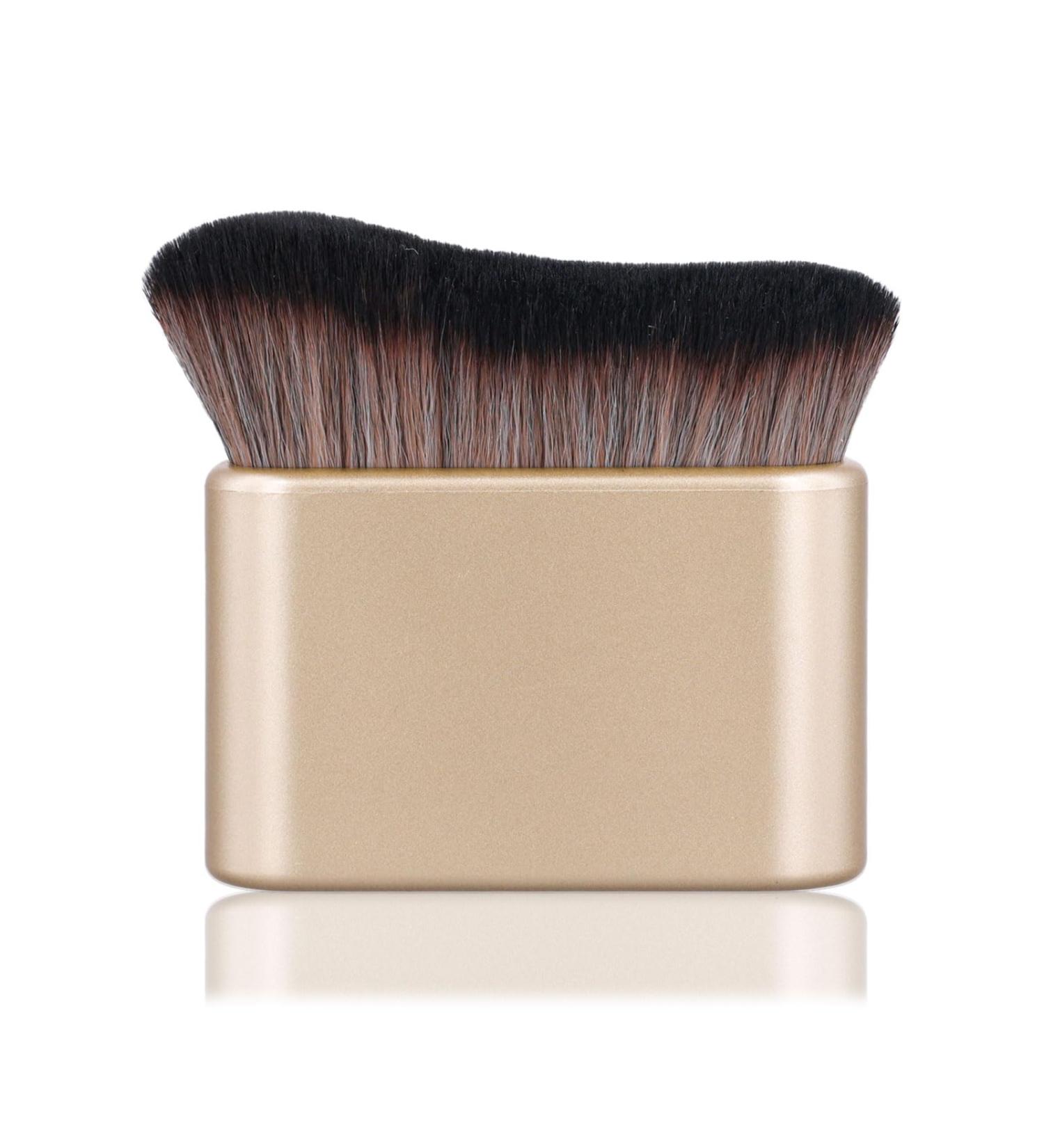 Self Tanning Brush for Body & Face - Liquid Foundation Applicator | Matte Gold | International Shipping - Buy Online on GoSupps.com