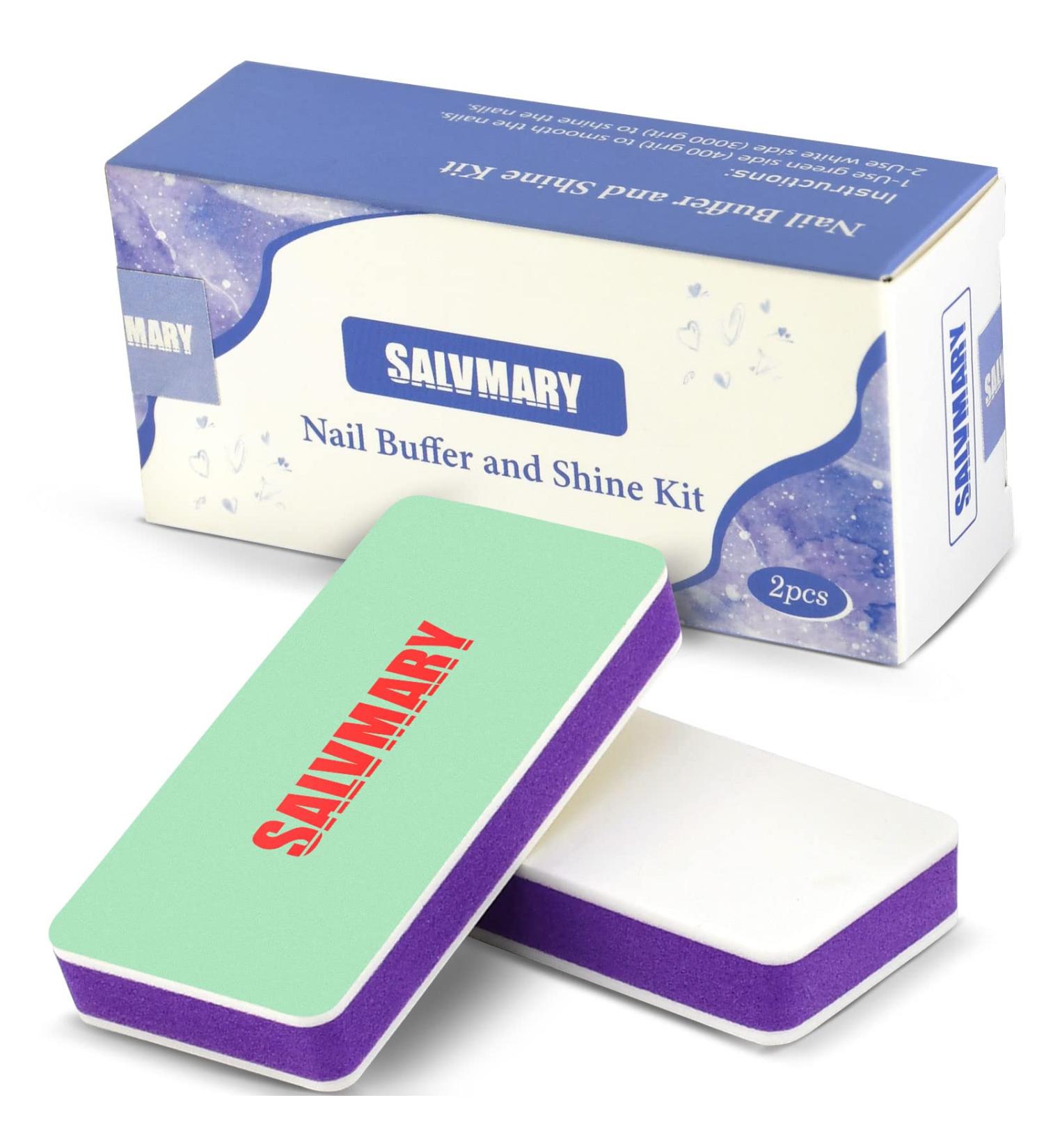 2Pcs Nail Shiner Buffer Blocks - Dual Sided Nail Polisher Sponge 400/3000 Grit Manicure Tools - Buy Online on GoSupps.com