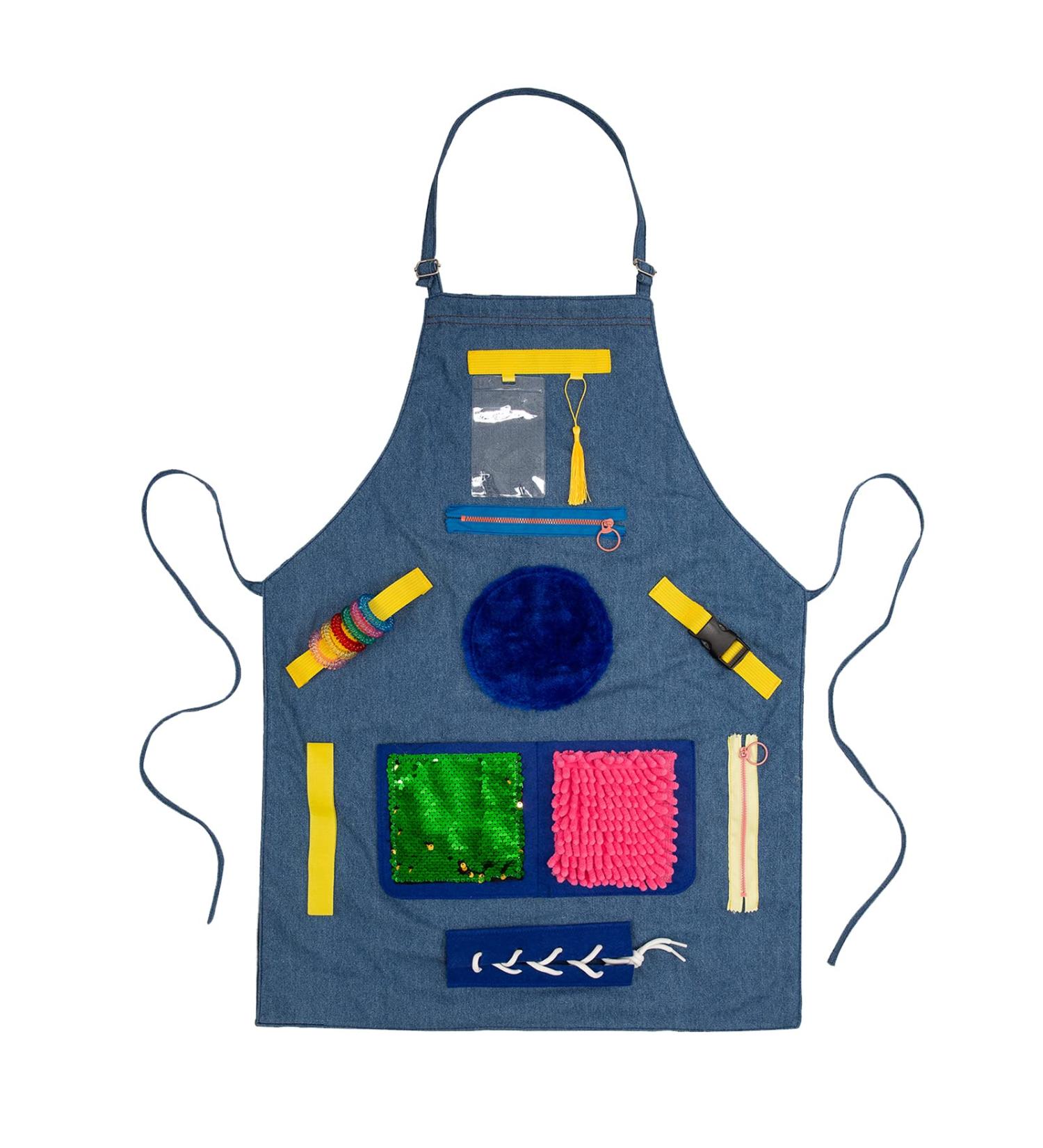 Fidget Apron for Elderly with Dementia - Sensory Activities & Gifts for Seniors | Alzheimer's Fidget Blanket & Toys - Buy Online on GoSupps.com