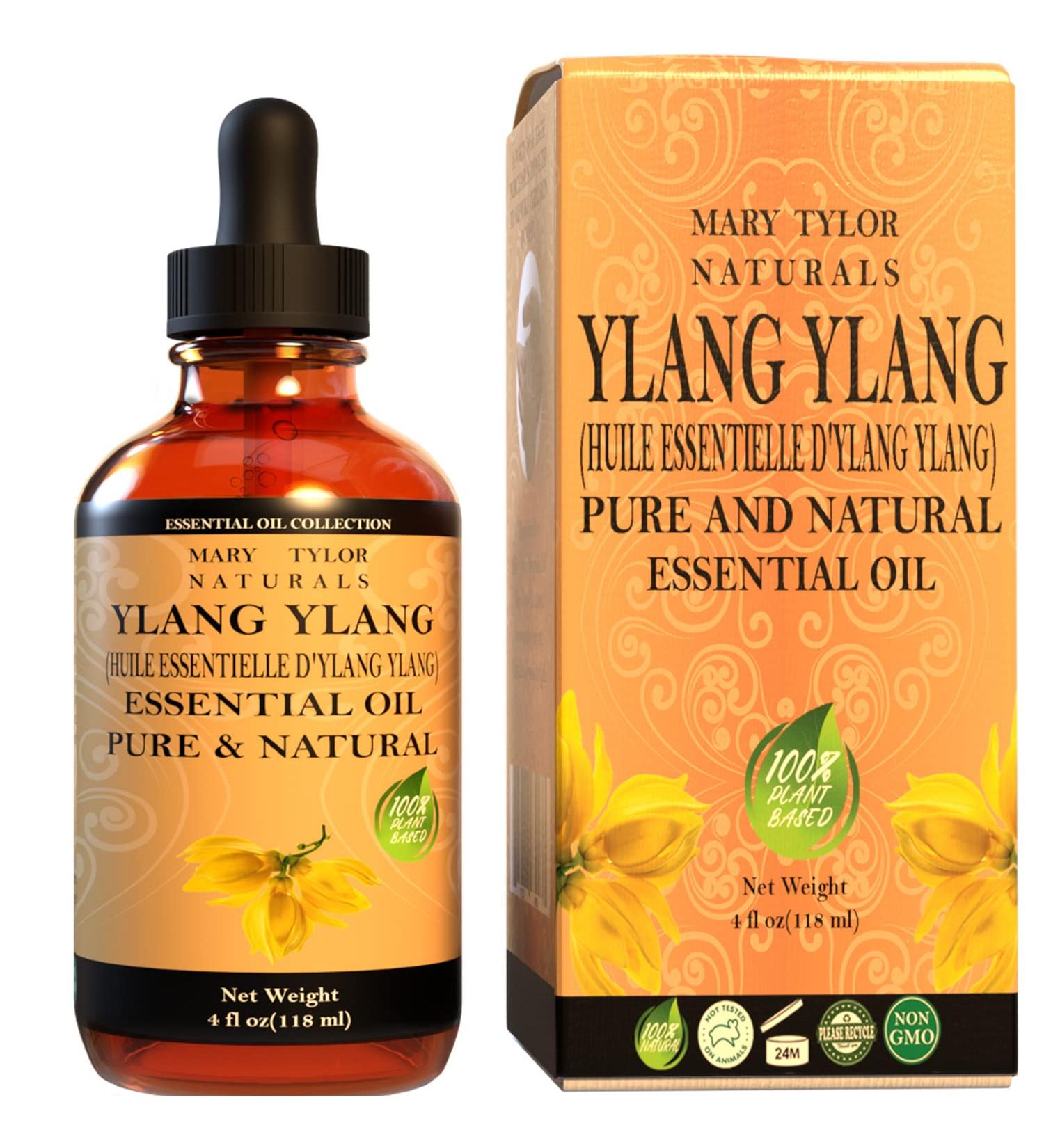 Ylang Ylang Essential Oil 4 oz - 100% Pure & Natural Premium Therapeutic Grade Ideal for Aromatherapy | Mary Tylor Naturals - Buy Online on GoSupps.com