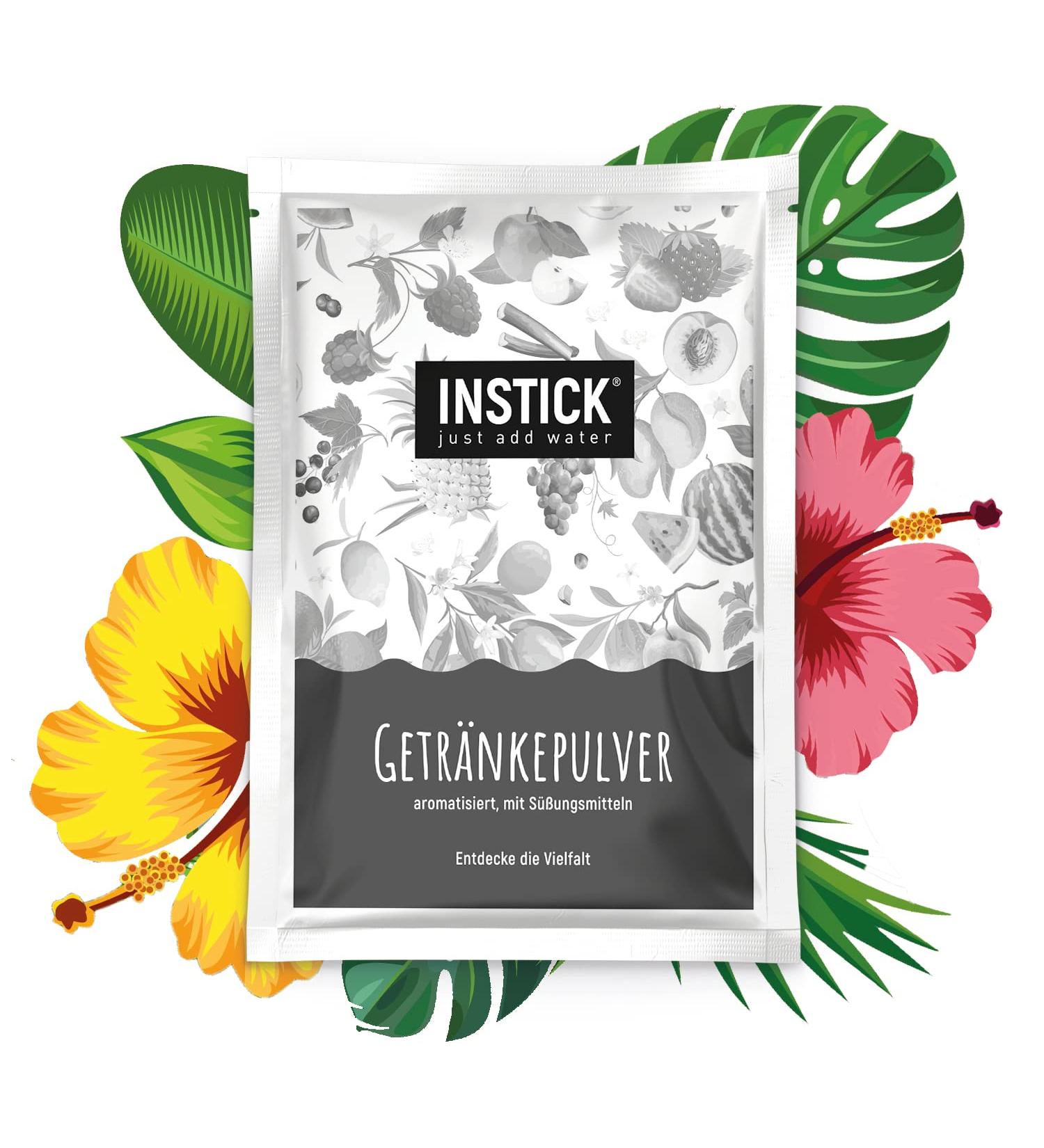 Buy Intick Sugar-Free Instant Drink - Tropical Flavor | Vegan Low-Calorie Drink Powder | 18L Pack with Vitamin C - Buy Online on GoSupps.com