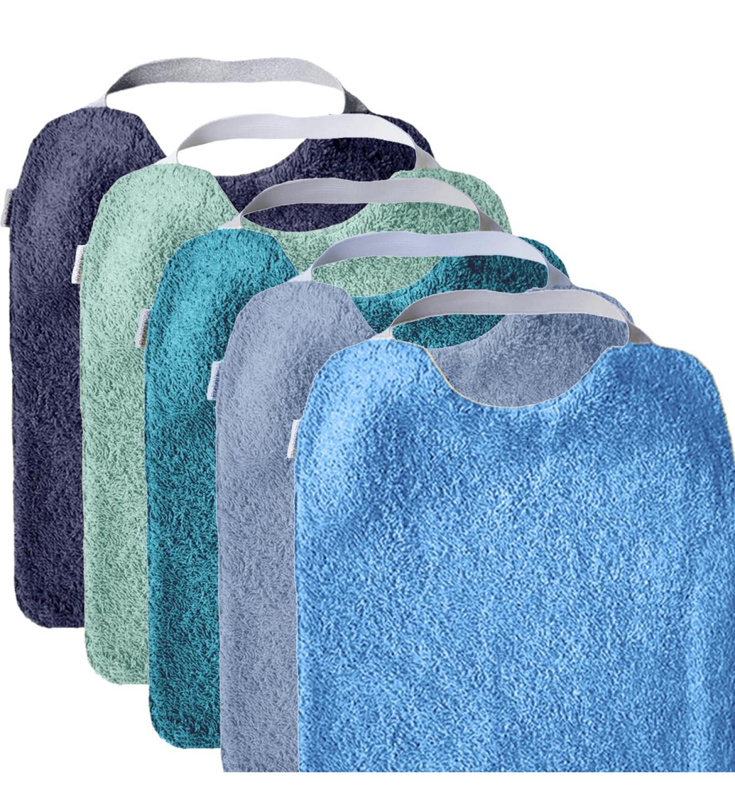 Mimuselina Pack x5 Large Baby Bibs - Waterproof Absorbent & Autonomy Focused - Made in Europe - Buy Online on GoSupps.com