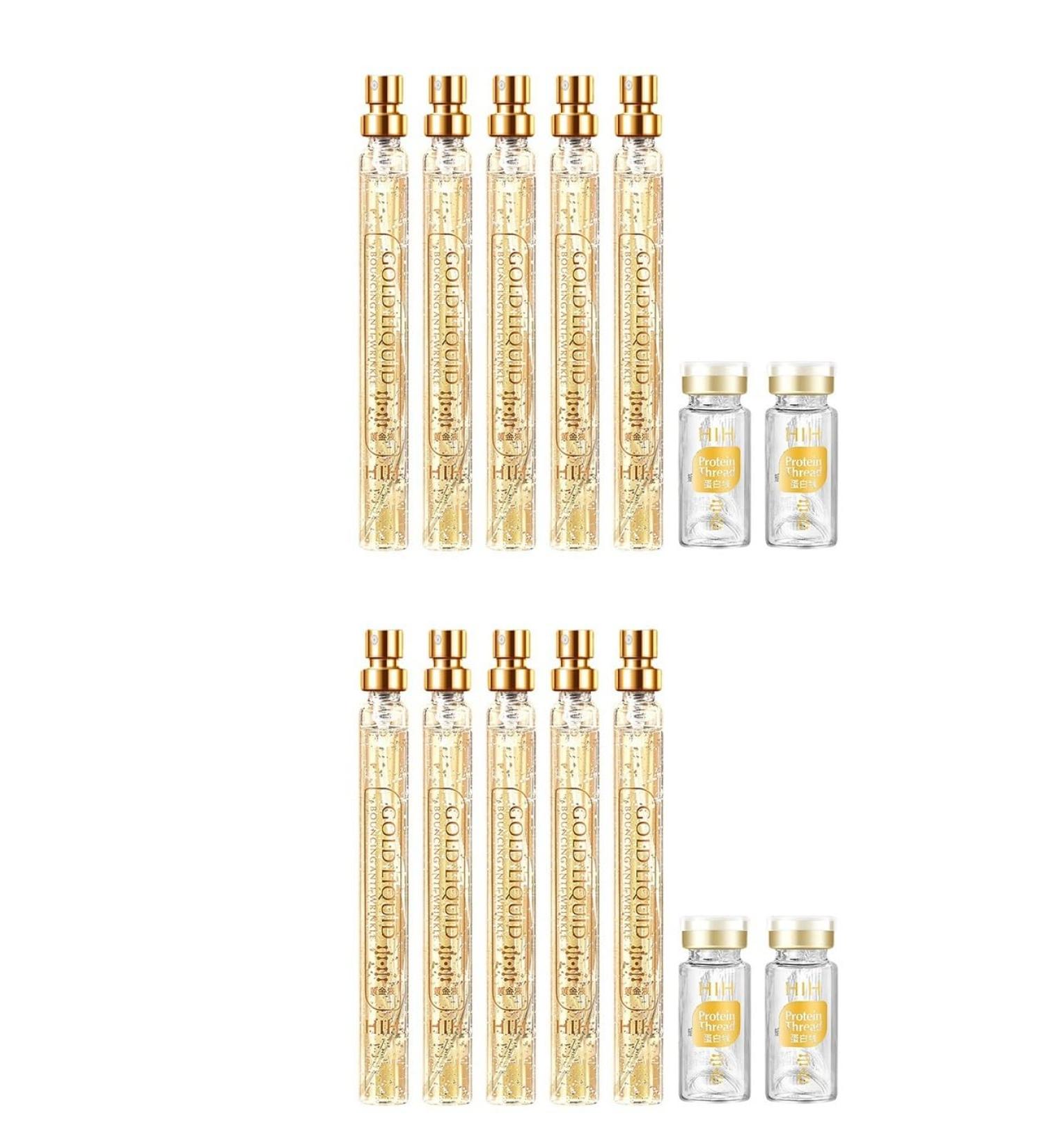 Protein Thread Lifting Set Soluble Protein Thread and Nano Gold Essence Combination Absorbable Collagen Thread for Face Lift (Color : 2Count (Pack of 2)) - Buy Online on GoSupps.com