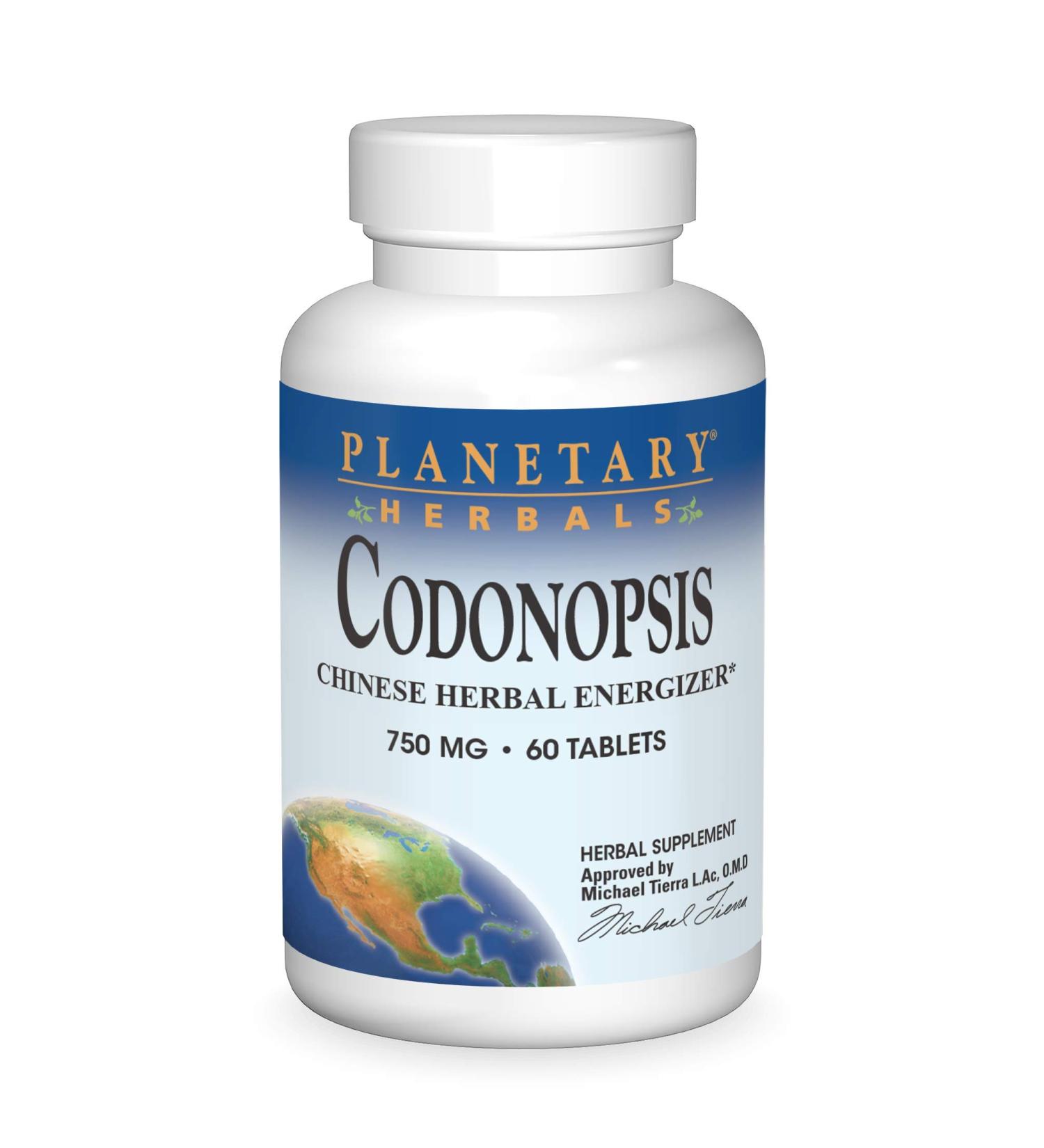 Buy Planetary Herbals Codonopsis Tablets 750 mg - 60 Count | Premium Herbal Supplement for Vitality | International Shipping Available - Buy Online on GoSupps.com