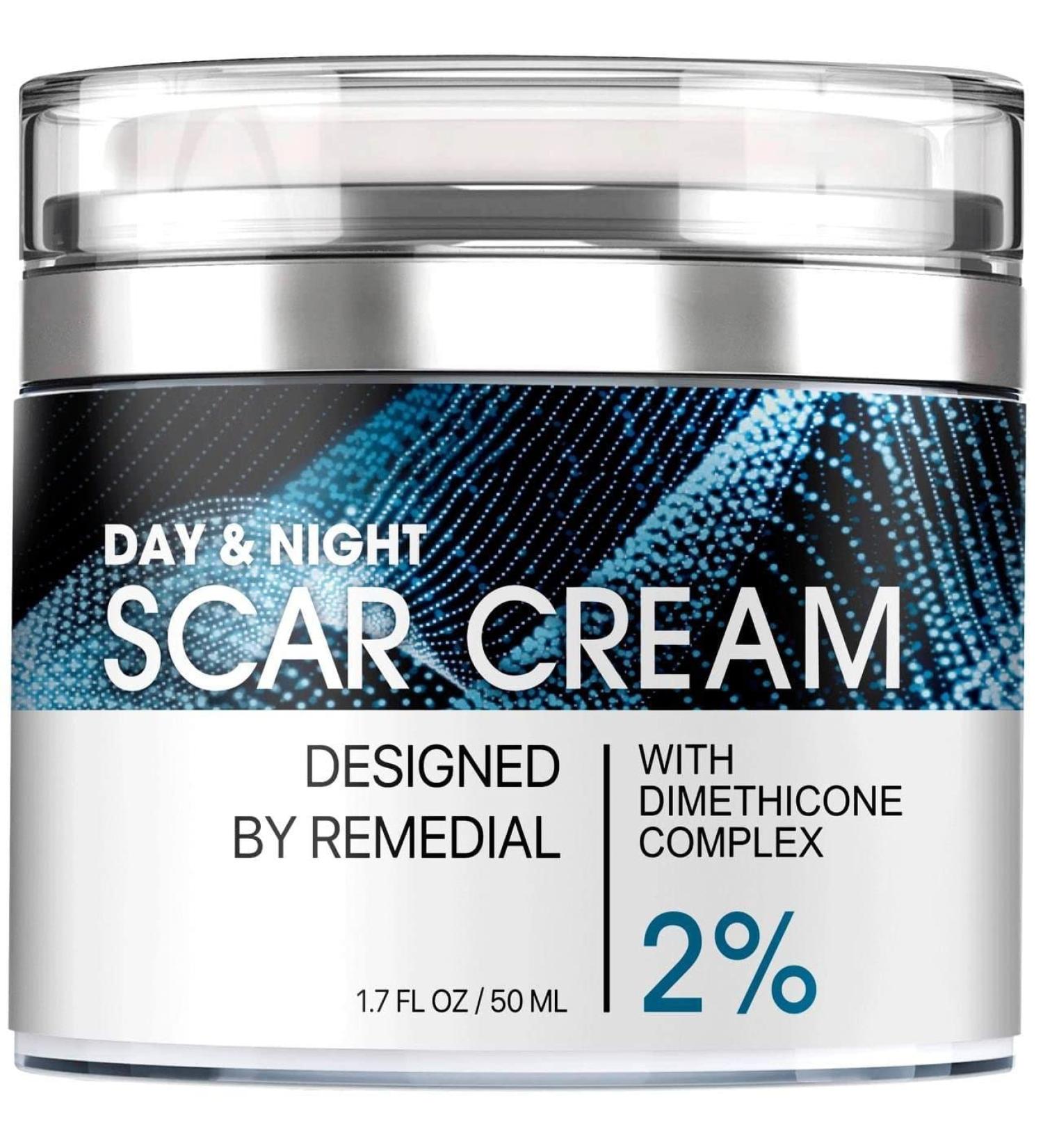 Scar Removal Cream for Women and Men - Rapid Repair of New and Old Scars - Reduce Appearance of Stretch Marks, Acne Spots, Burns - All Natural Treatment with Vitamin E, Alanine, and Collagen