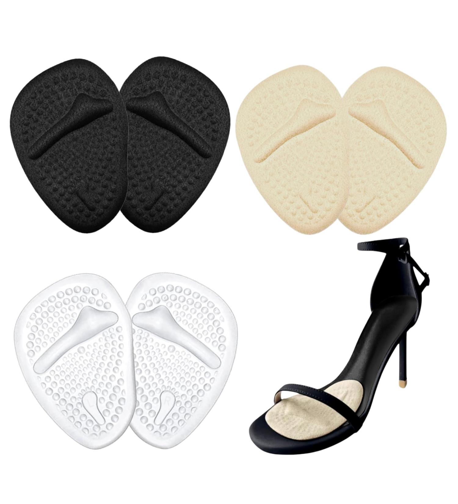 Metatarsal Pads Women Ball of Foot Cushions 3 Pairs Gel Pads Shoe Inserts for Pain Relief and Comfort - Buy Online on GoSupps.com