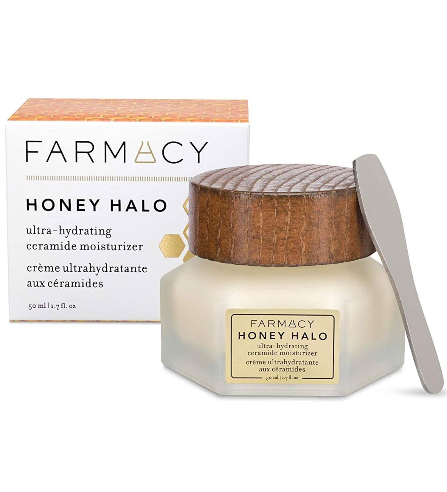 Farmacy Honey Halo Ceramide Face Moisturizer Cream - Hydrating Facial Lotion for Dry Skin | 1.7 oz - Buy Online on GoSupps.com