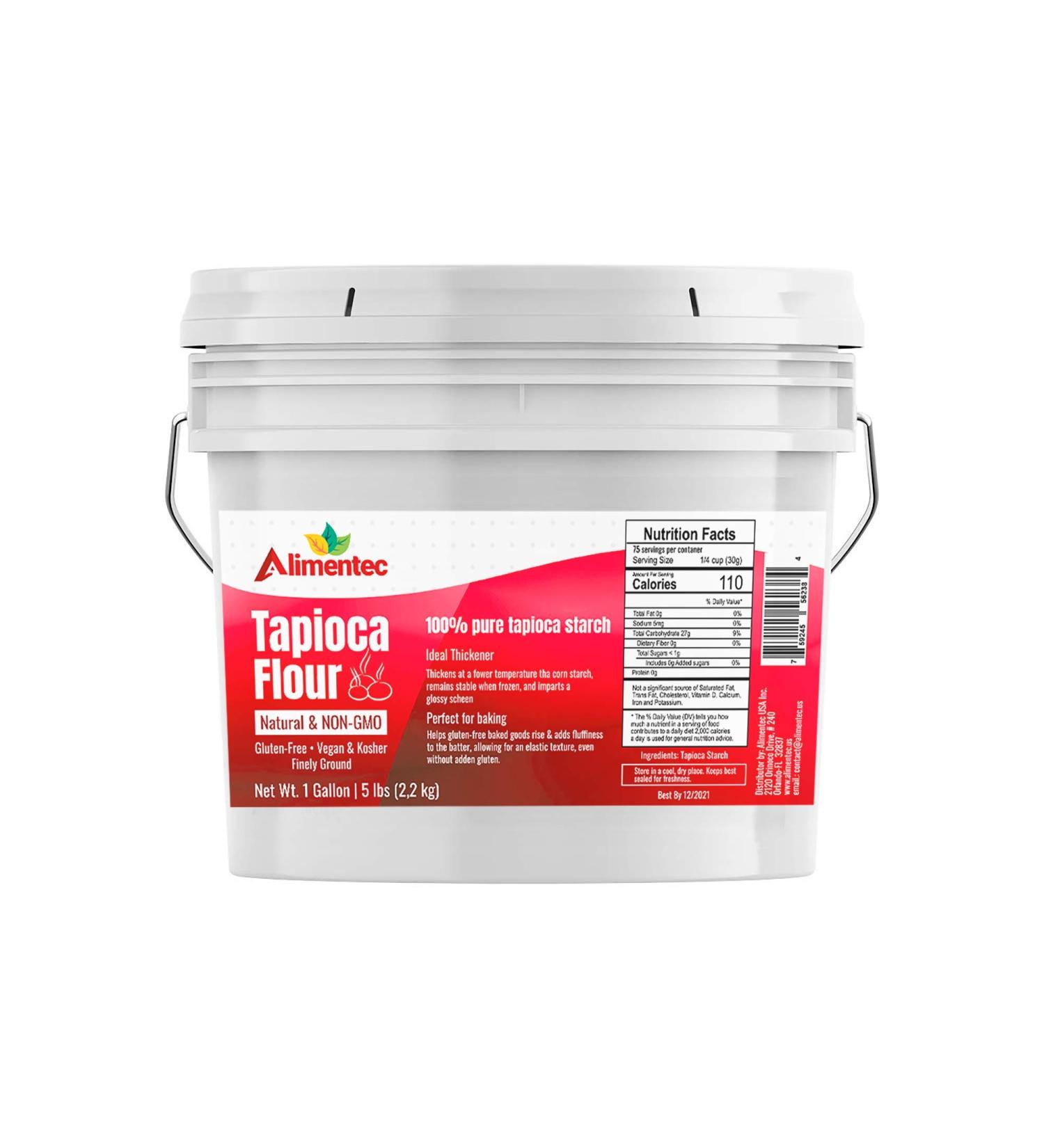 Alimentec Tapioca Flour (5 lb.) - Gluten-Free Starch in Resealable Bucket - Buy Online on GoSupps.com