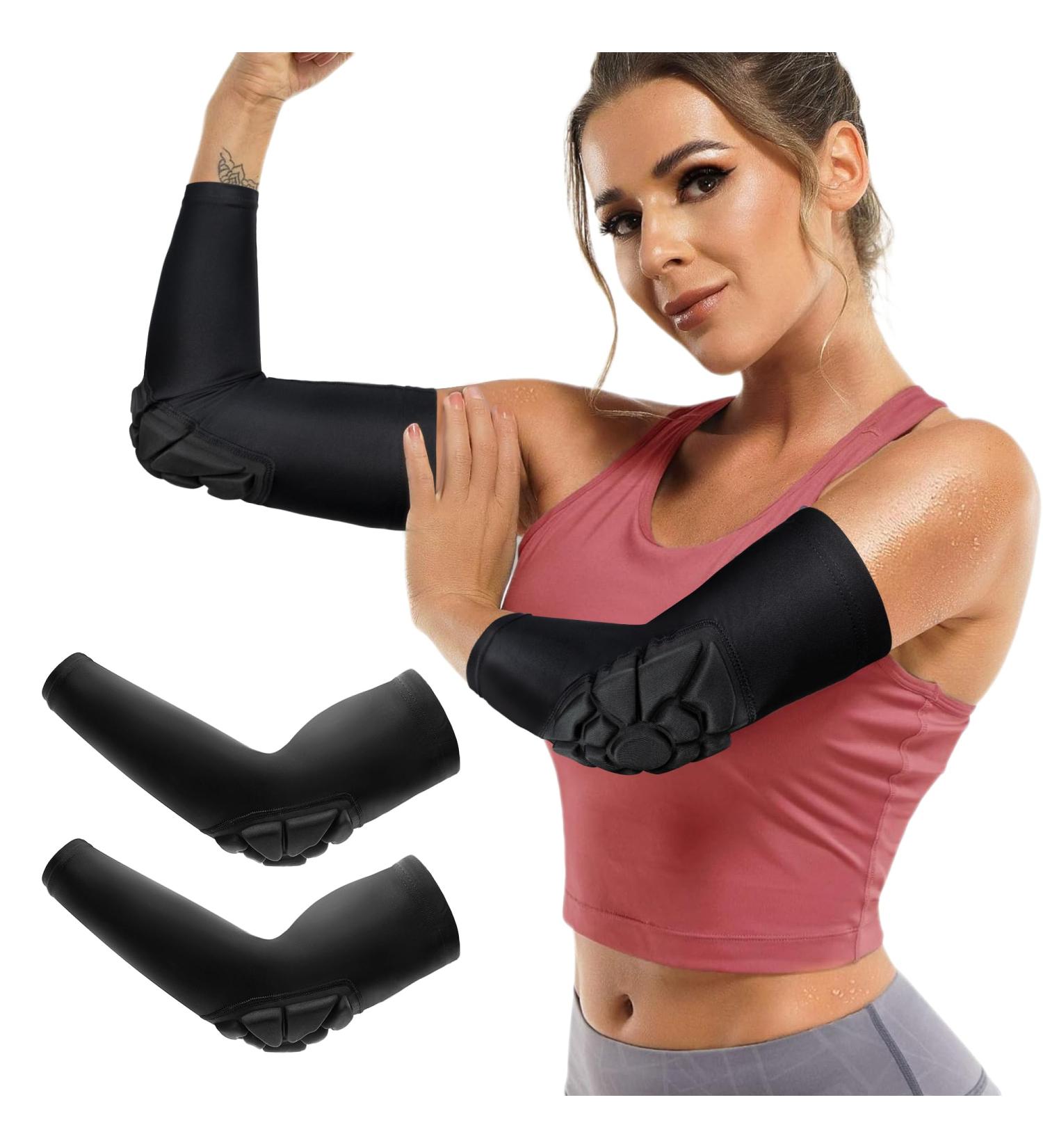 YEEKORO Elbow Pads Compression Support Sleeve - Pain Relief Braces for Men & Women | Forearm Support for Tennis Golf Tendonitis | 2 Pieces Large - Buy Online on GoSupps.com