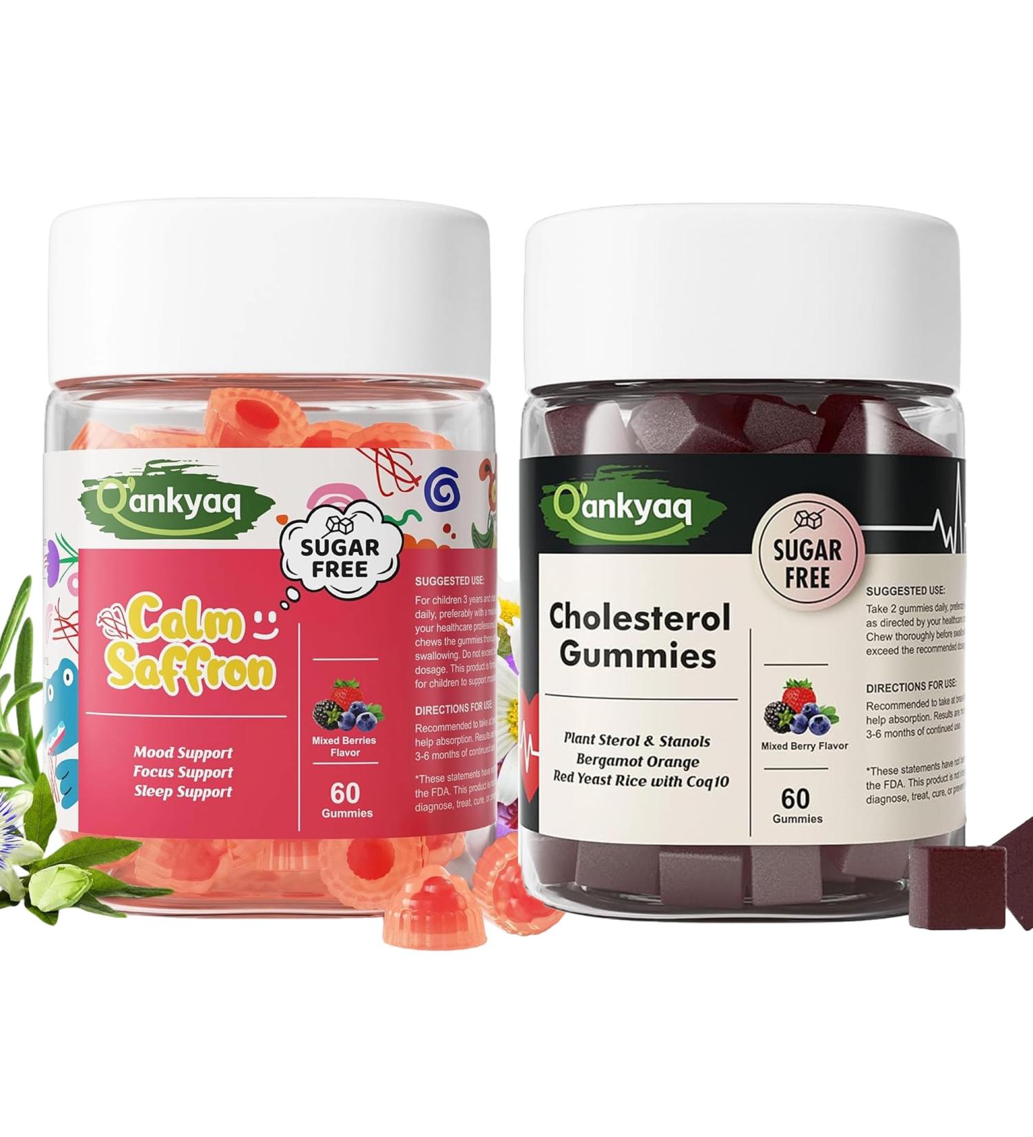 Q'ankyaq Cholesterol Lowering Gummies Plant Sterols & Stanols Supplement Kids Saffron Gummies - Buy Online on GoSupps.com
