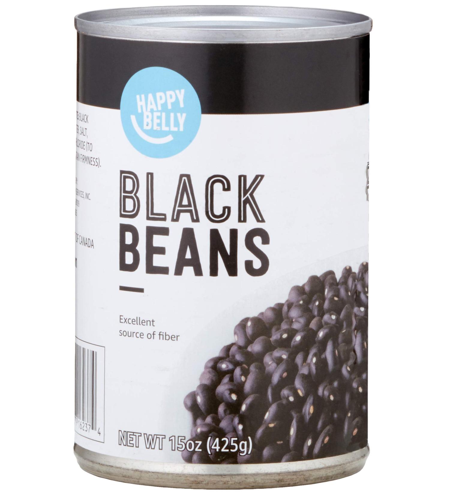 Happy Belly Black Beans 15 oz - Premium Quality, Natural and Nutritious - Buy Online on GoSupps.com
