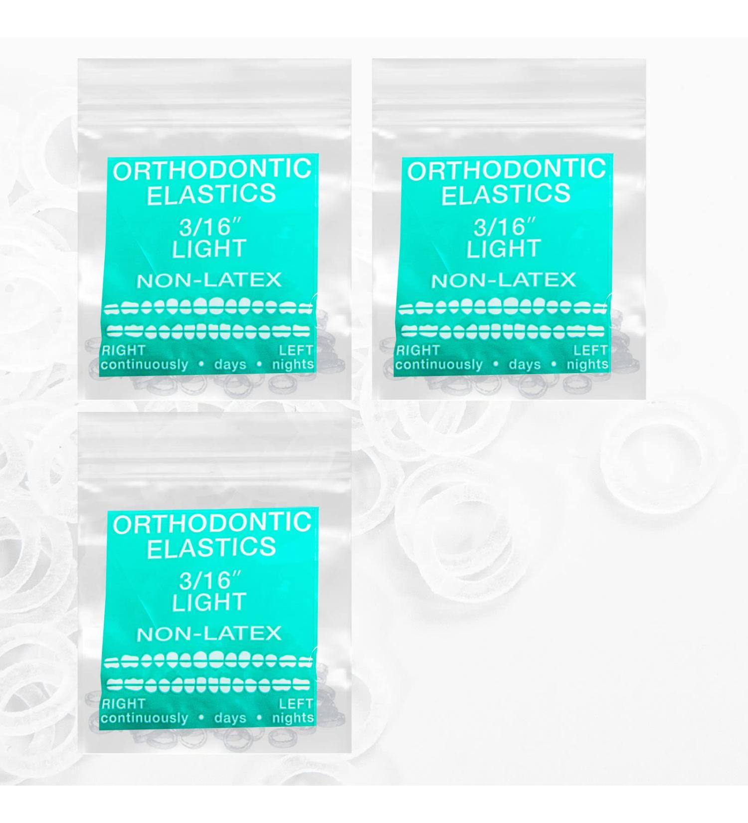 Non Latex 300 pcs 3/16 Light Orthodontic Elastic Bands - Made in USA - Buy Online on GoSupps.com