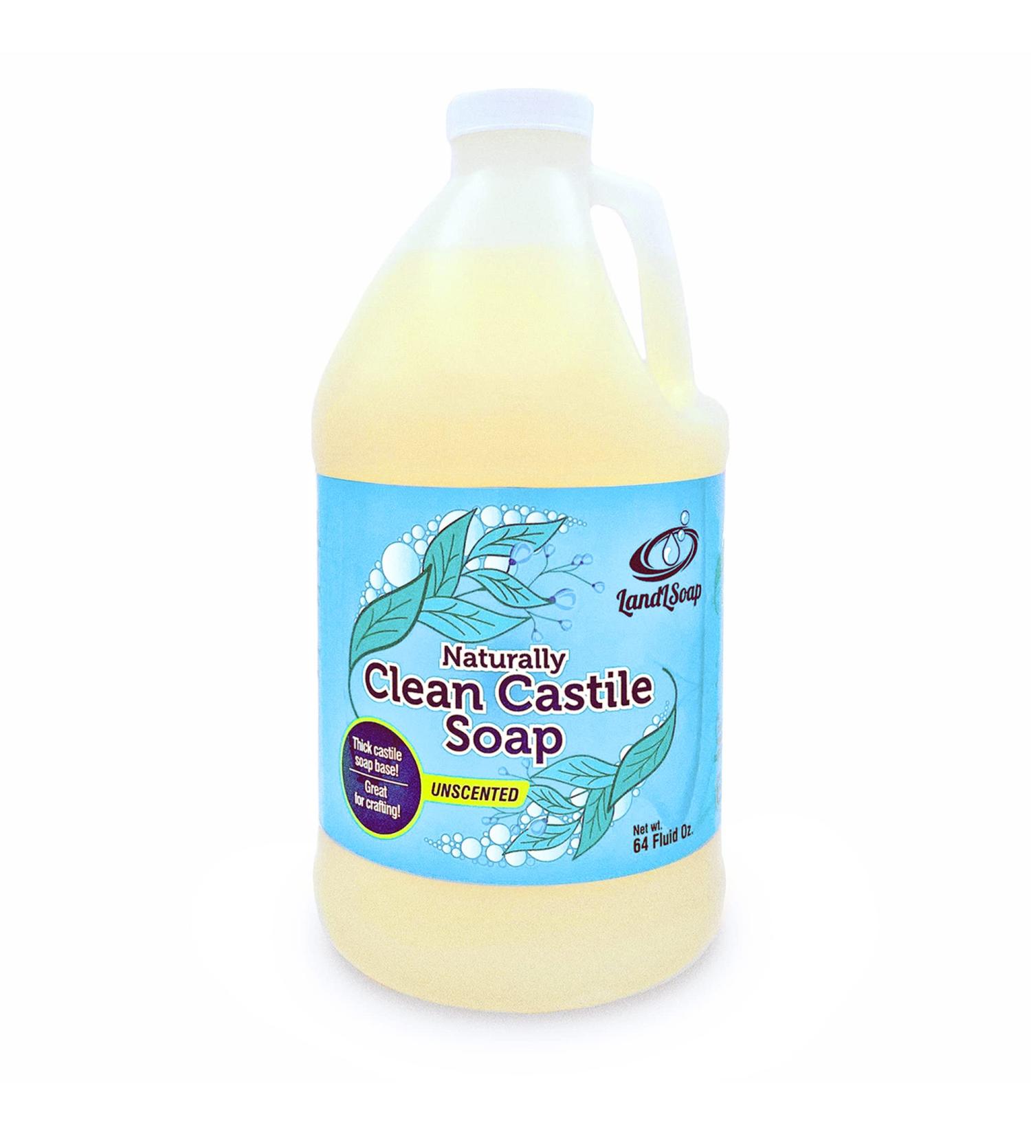 Unscented Pure Castile Liquid Soap - Vegan Non-GMO 64 fl. oz. for Face Hand & Body - Ideal for All Skin Types & Sensitive Skin - Made in USA - Buy Online on GoSupps.com
