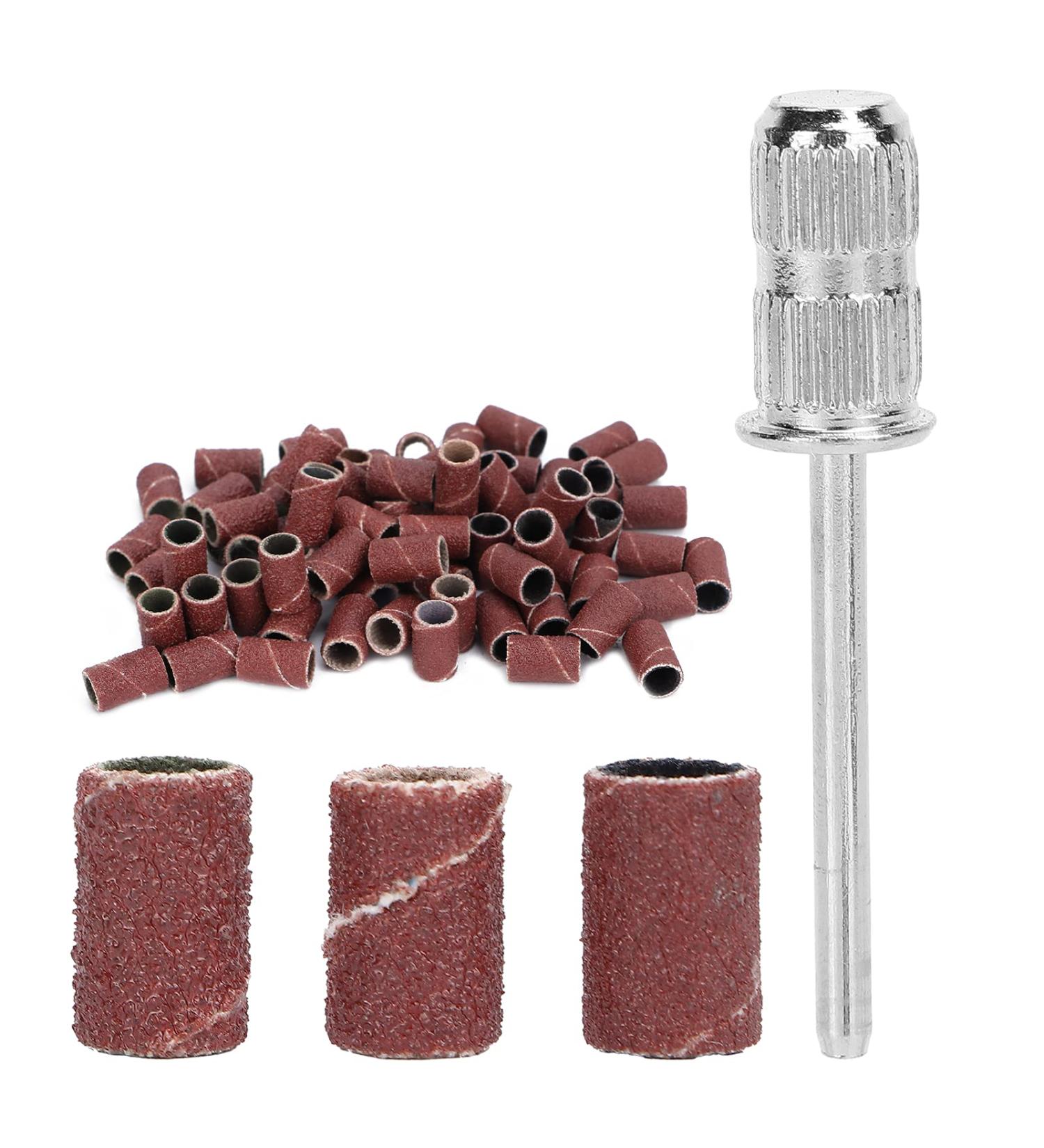 75 Sanding Bands Nail Drill Bits Nail Art Sanding Caps 80 120 180 Grit Brown for Nails and Cuticles Easy to Use Suitable for Nail Care - Buy Online on GoSupps.com