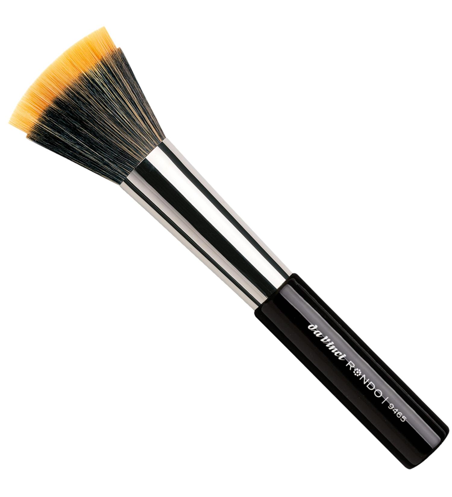Da Vinci Foundation Brush - 2in1 Powder & Stippling Brush | Vegan Synthetic Fiber | Handmade in Germany - Green One Size - Buy Online on GoSupps.com