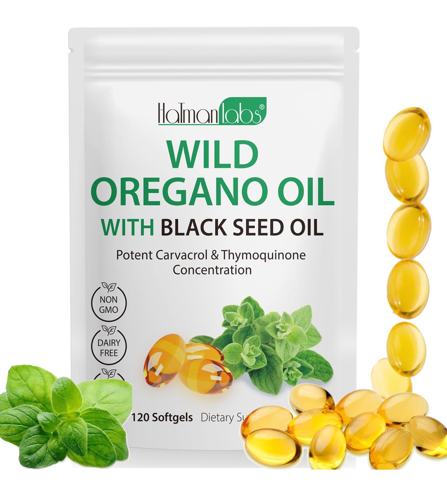 Oil of Oregano Softgel Oil of Oregano with Black Seed Oil Oregano Oils Capsules with High Carvacrol & Thymoquinone for Immune Support Oregano Oils Capsule Supplement 120 Softgels White - Buy Online on GoSupps.com