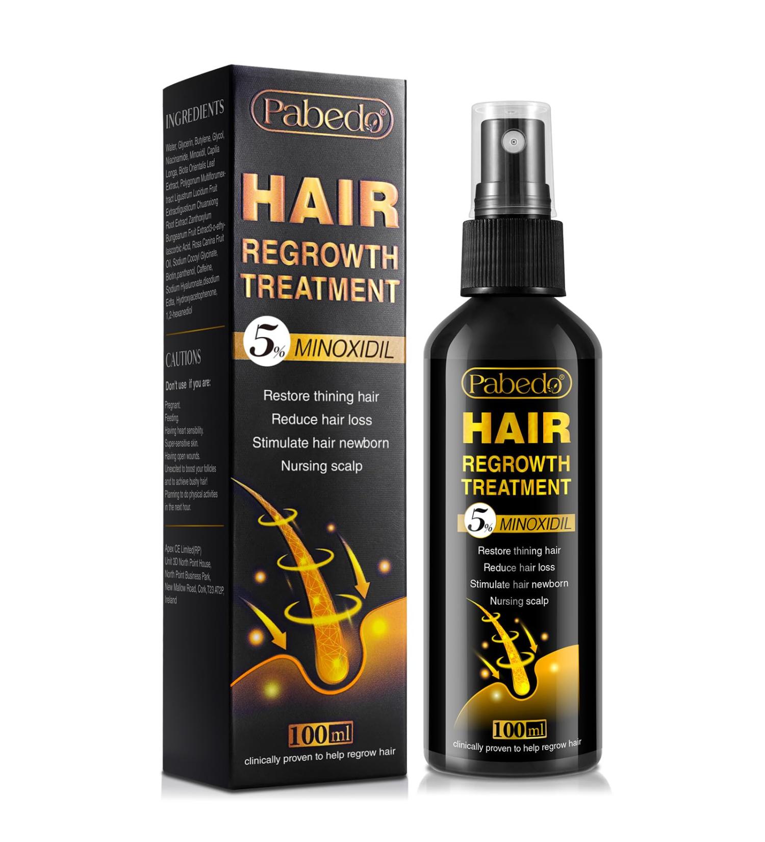 5% Minoxidil Hair Growth Serum for Men & Women | Castor Oil & Biotin Spray - Thicker Longer Healthier Hair Treatment - 100ml - Buy Online on GoSupps.com