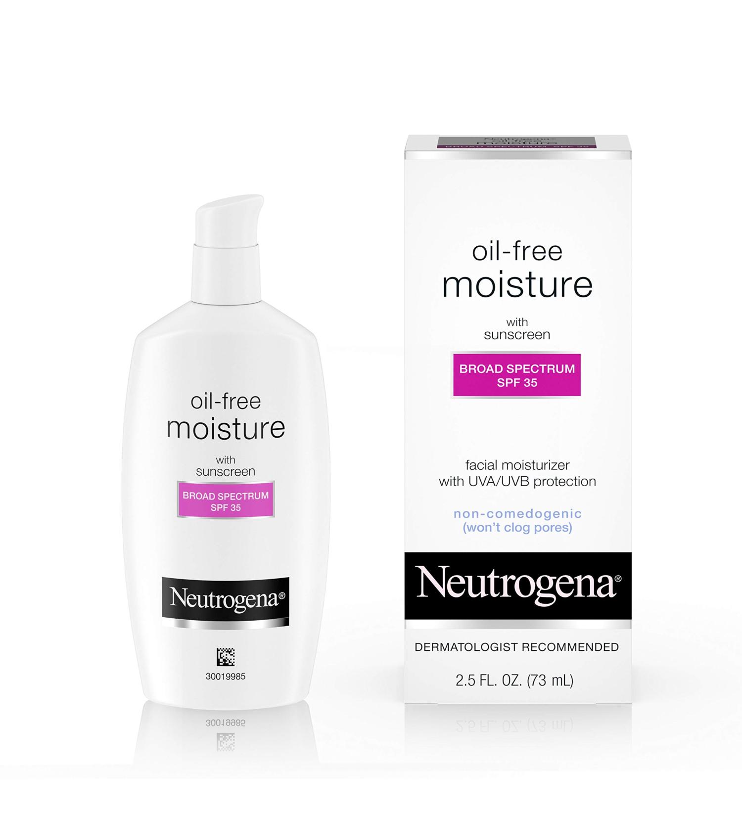 Neutrogena Oil-Free Moisture Facial Moisturizer SPF 35 - Hydrating UVAUVB Protection (2.5 oz) - Buy Online on GoSupps.com