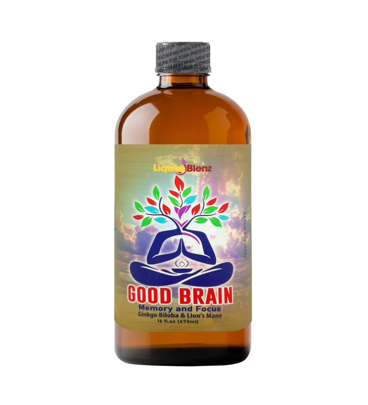 Good Brain Tonic | Herbal Supplement for Memory & Focus | Natural Cognitive Support | 16 fl oz Good Brain 16 Fl Oz (Pack of 1) - Buy Online on GoSupps.com