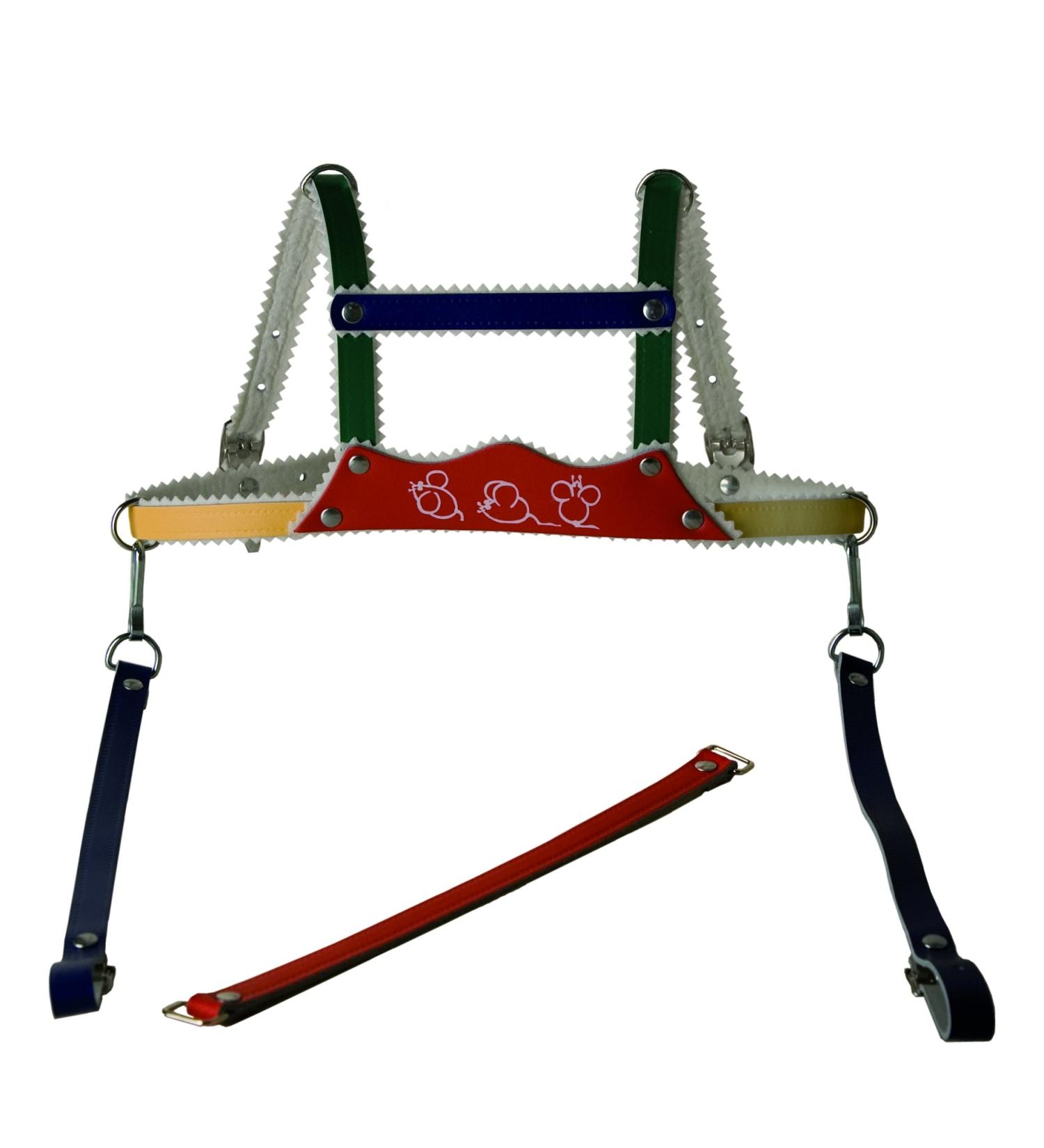 Sunnybaby 10180 - Child safety belt made of leather with embossed motif multicolor