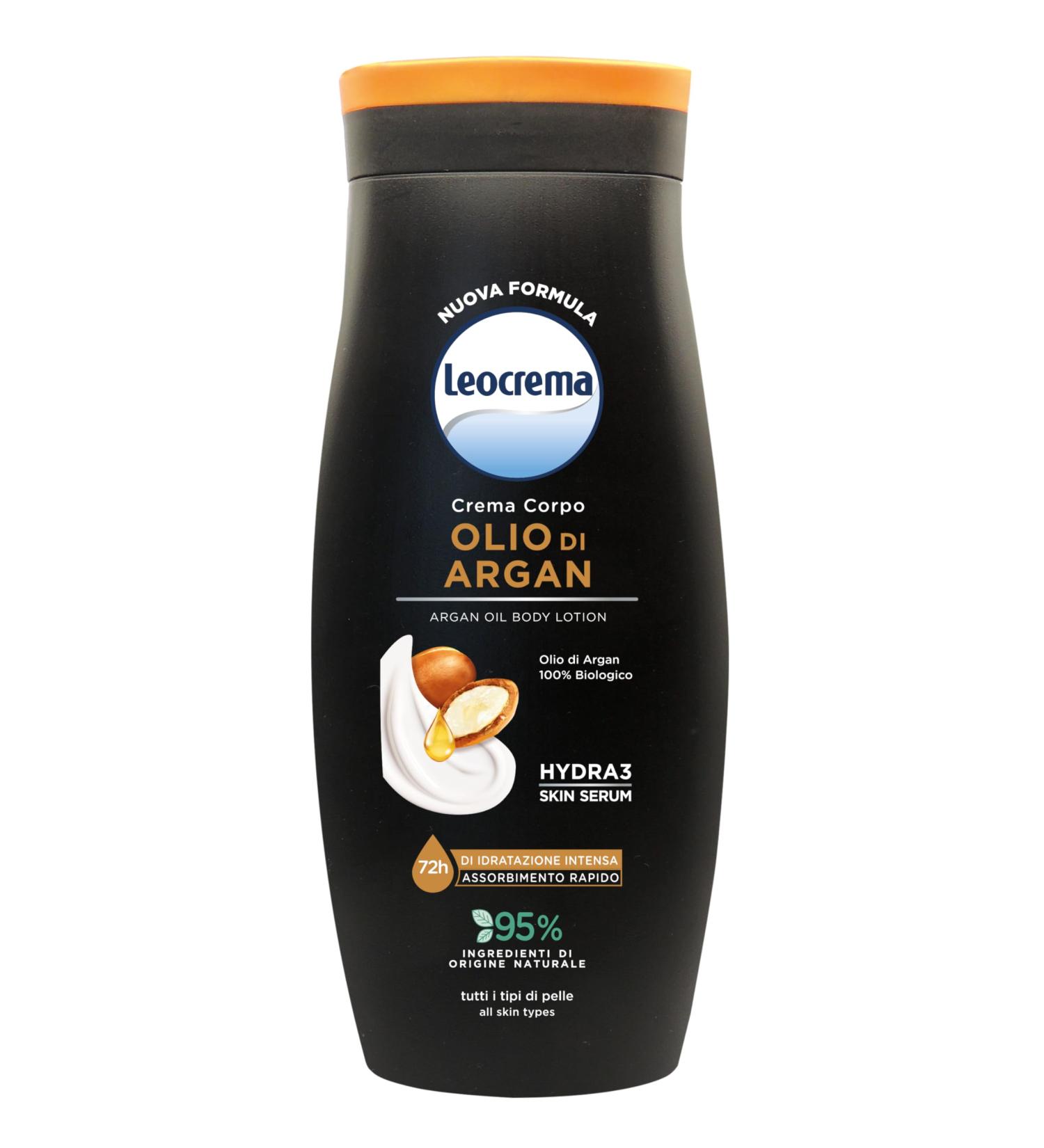 Leocrema Leocrema - Body cream with organic argan oil rich and velvety texture with fast absorption 72-hour hydration 250 ml