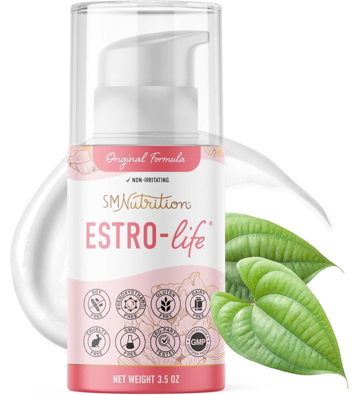 Estrogen Estriol Cream 175mg - 84 Servings (3.5oz Pump) | USP Micronized Estriol for Balance at Midlife | Soy-Free, Gluten-Free, Dairy-Free | Cruelty-Free & Phenoxyethanol-Free | 3rd-Party Tested - Buy Online on GoSupps.com