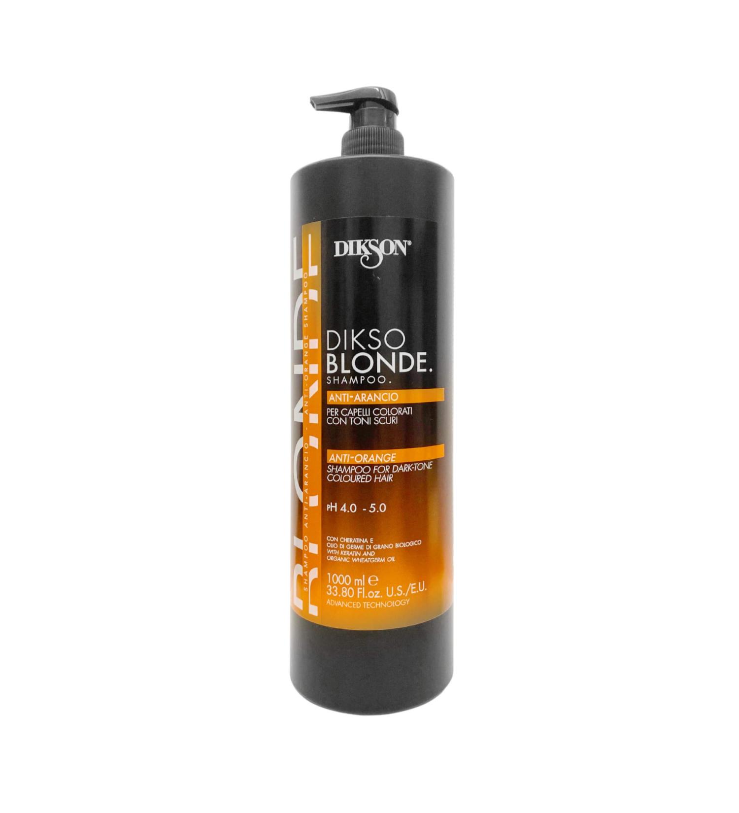 Muster e Dikson Antiorange shampoo Diskson Blond ideal for blond and white hair neutralizes unwanted reflections of red copper and orange thanks to the blue antiorange pigments 1000 ml - Buy Online on GoSupps.com