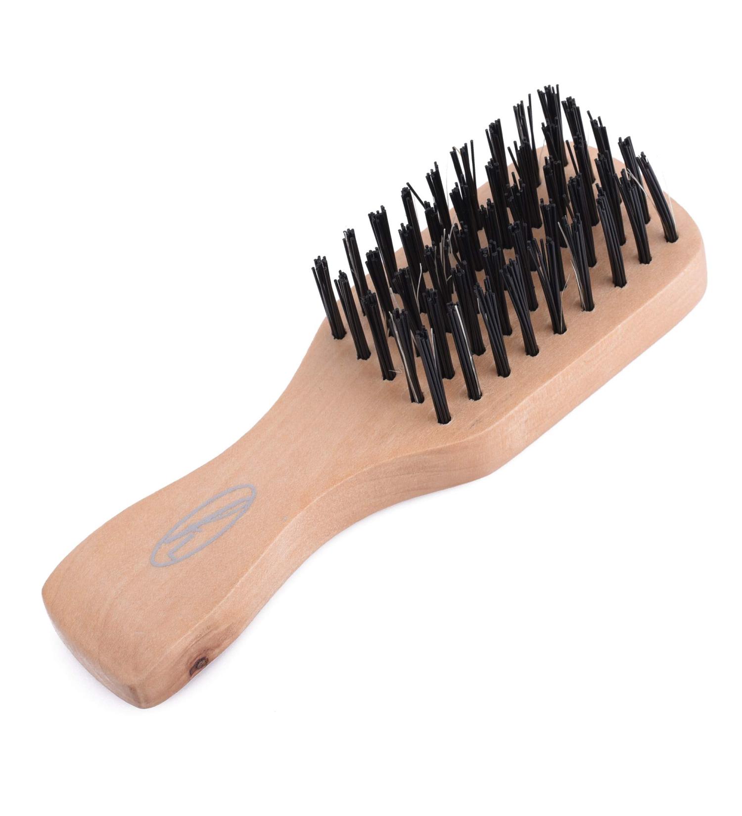 Fine Lines Mini Bristle Brush - Boar and Nylon Hair Brush for Curly Hair - Soft Bristles for Afro Hair - Women and Men - Buy Online on GoSupps.com