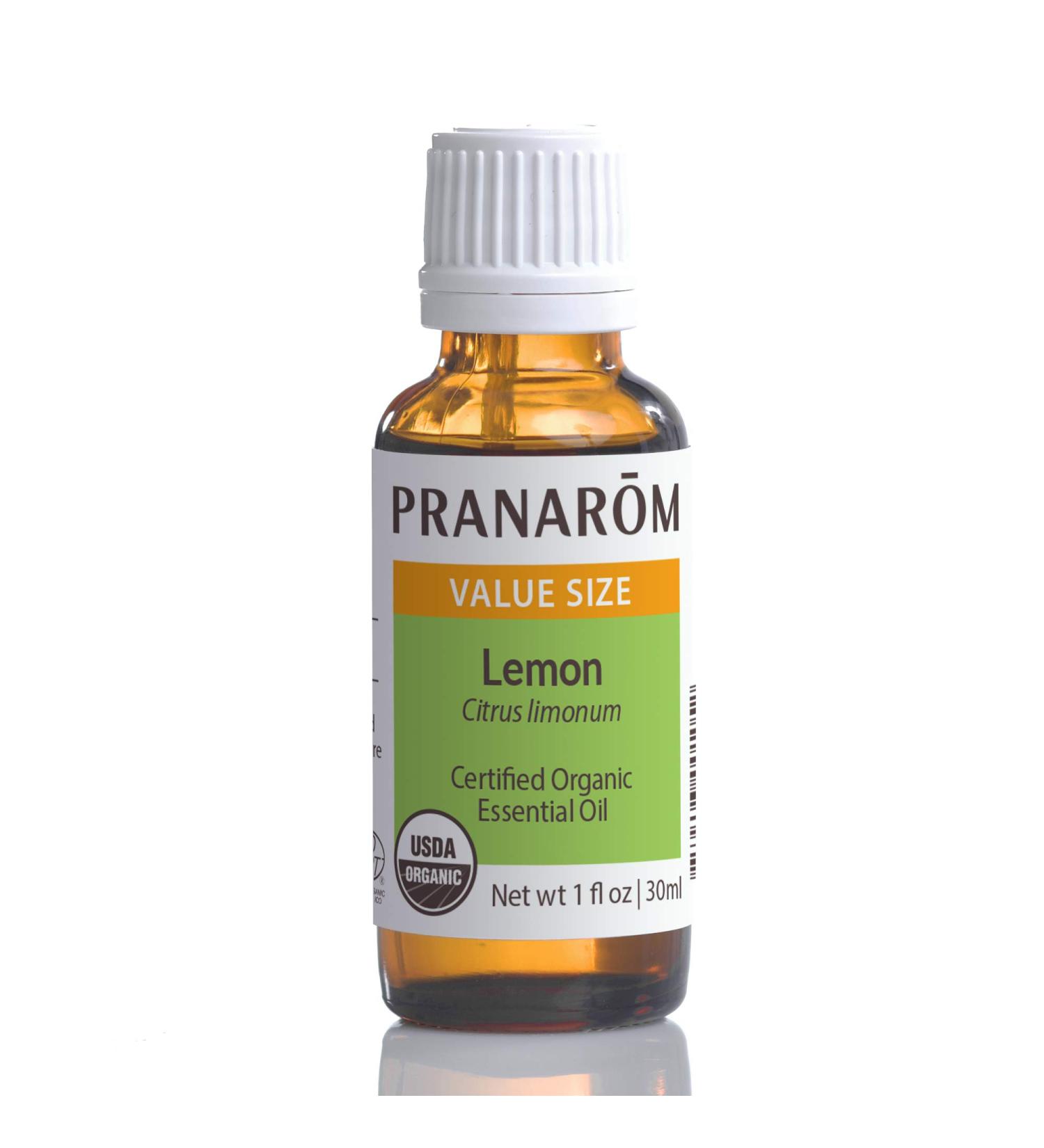 Pranarom - Lemon Essential Oil 30ml - Skin Hydration - Certified Organic Purity - Sustainably Harvested Non-GMO Vegan - Uplifting Citrus Aroma Versatile Cleaning Boost - Buy Online on GoSupps.com