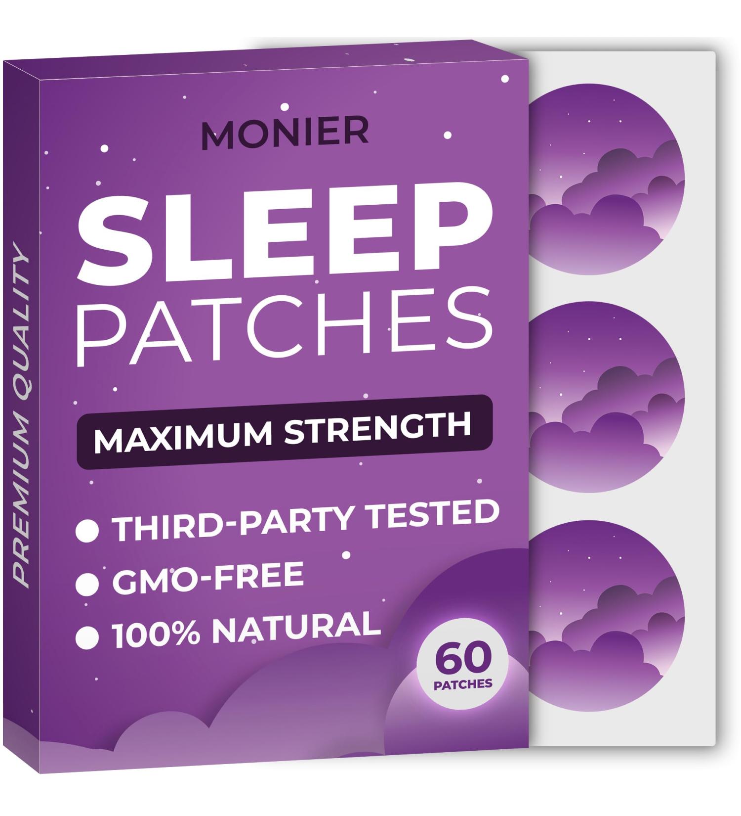 MONIER Sleep Patches for Adults Extra Strength | Easy-to-Apply Sleep Patch with Melatonin & Valerian | Relax & Wake Up Refreshed | Long-Lasting Night Comfort for Men & Women | 60 Patches - Buy Online on GoSupps.com