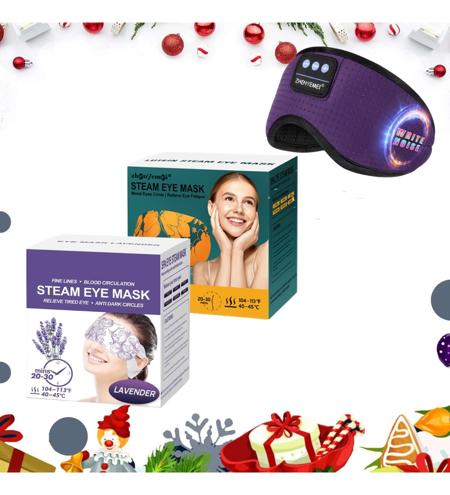 ZHENYEMEI Steam Eye Mask | White Noise Sleep Mask for Dry Eyes - Buy Online on GoSupps.com