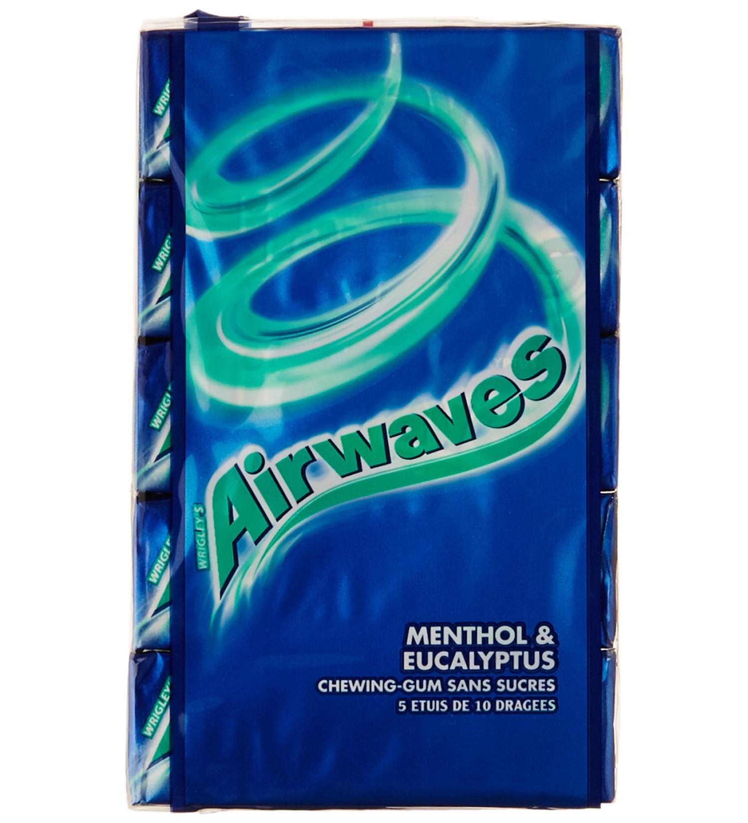 Airwaves Chewing gum with menthol and eucalyptus sugar-free - The 5 cases of 10 70 g - Buy Online on GoSupps.com