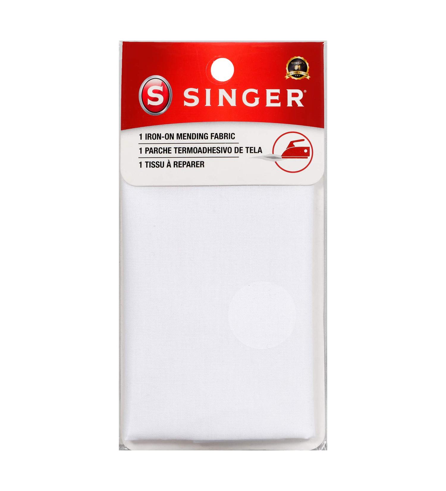 SINGER 00097 Iron-On Mending Fabric Patch - White, One-Pack - Buy Online on GoSupps.com