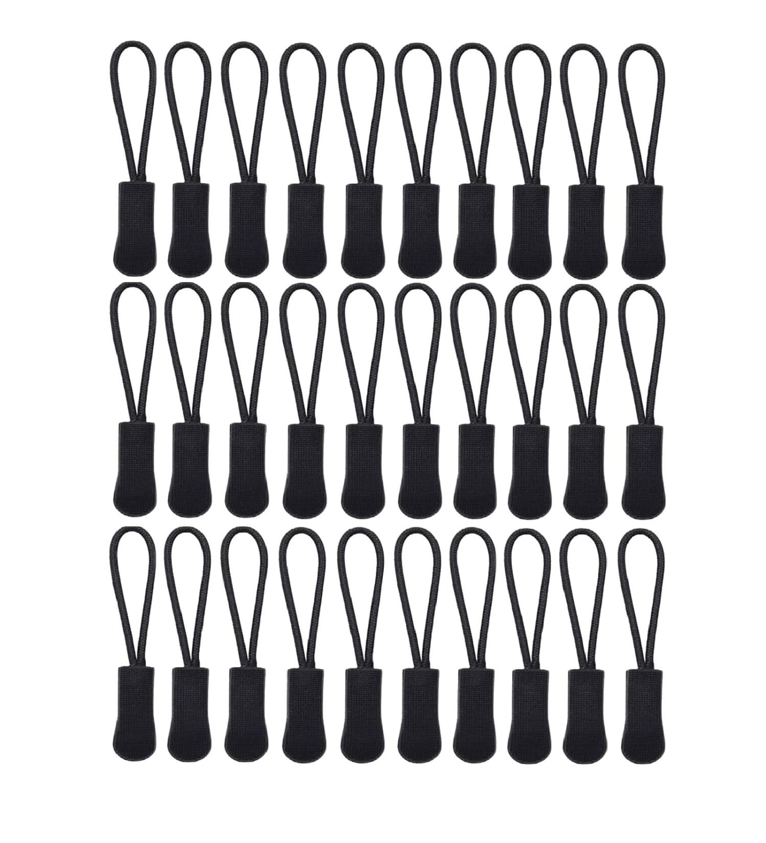 CoolTy 30-Piece Zipper Pendant Set - EDC Zipper Replacement for Backpacks Jackets Wallets & Handbags (Black) - International Shipping - Buy Online on GoSupps.com