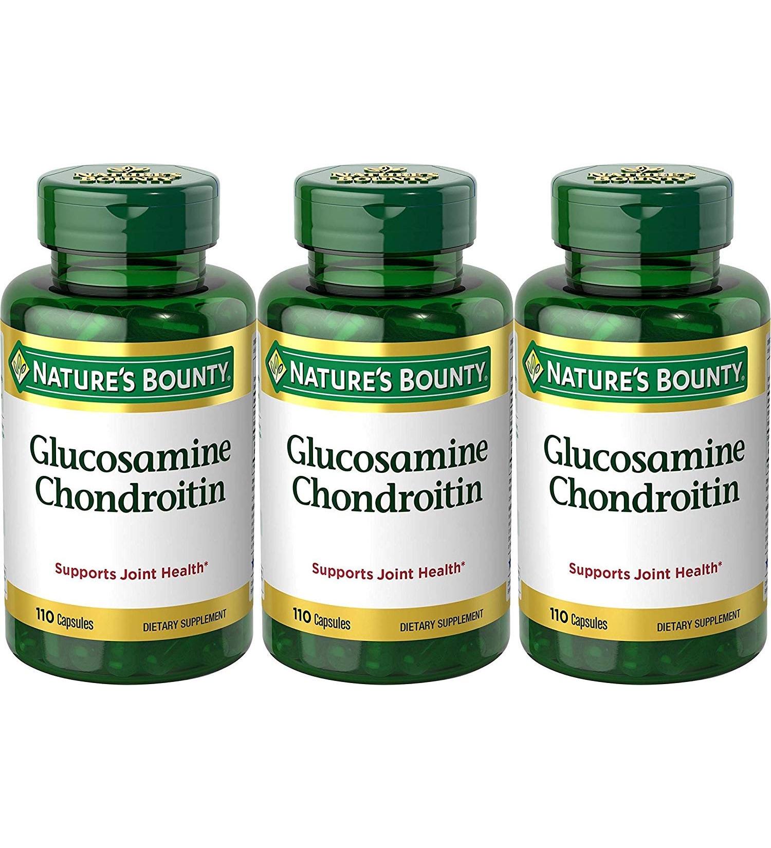 Nature's Bounty Glucosamine Chondroitin Complex 110 Count (Pack of 3) Unflavored 110 Count (Pack of 3)