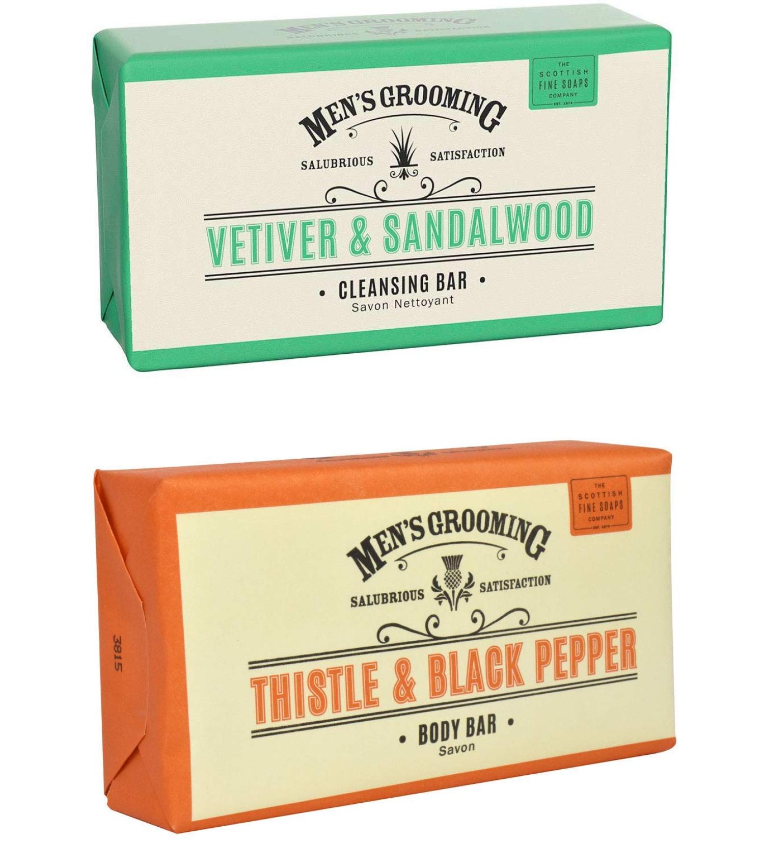 Scottish Fine Soaps Large Cleansing Bar Body Soap Double Pack - 2 x 220g | Luxury Skin Care for All Skin Types - Buy Online on GoSupps.com