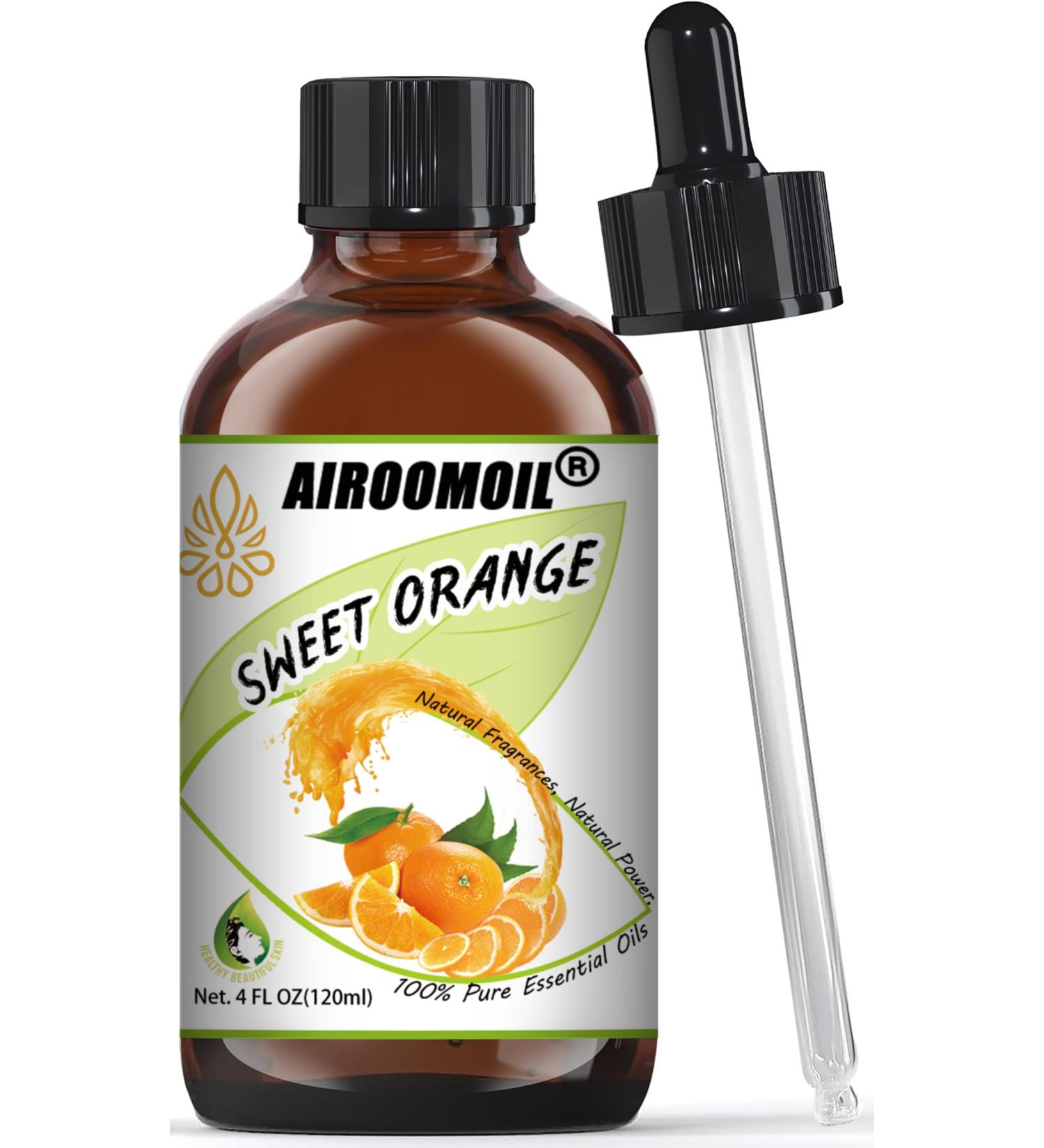 Pure Sweet Orange Essential Oil - 100% Natural Citrus Aromatherapy for Diffusers Skin & Body Care | Fresh Fall & Christmas Scents | 4 Fl Oz - Buy Online on GoSupps.com