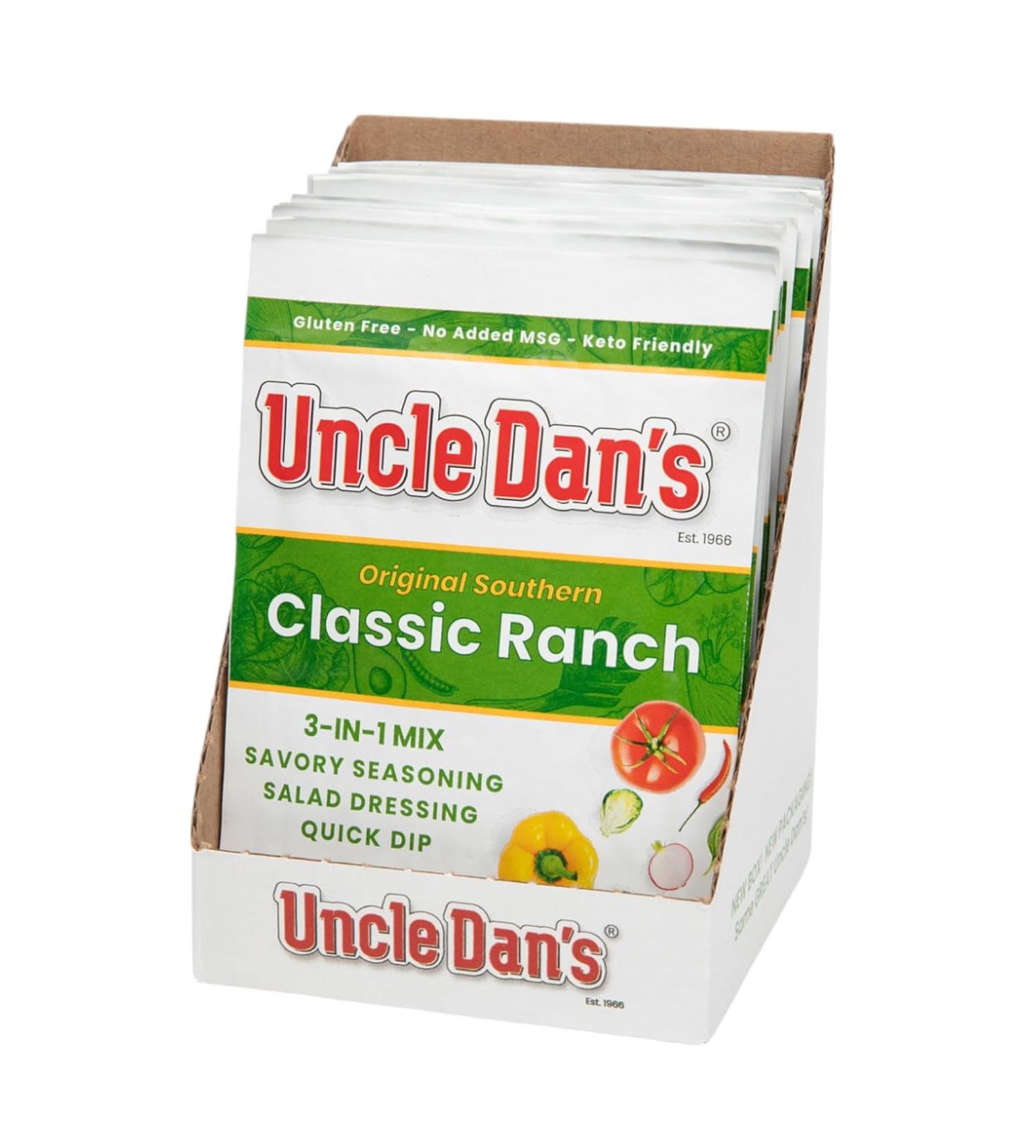 Uncle Dan's Original Classic Ranch Singles Case 12 Count - Convenient Pack of 1 - Buy Online on GoSupps.com