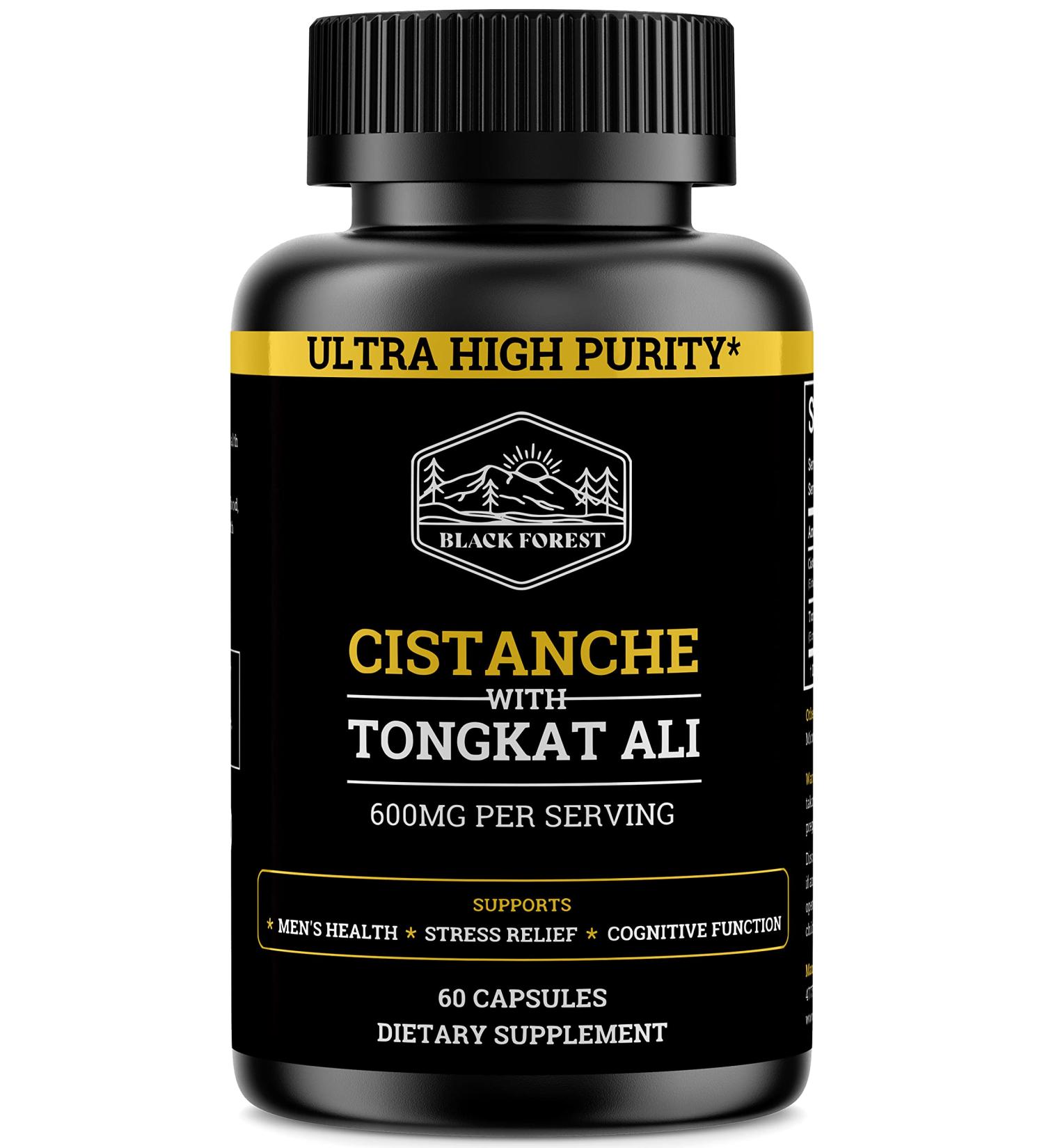 Cistanche Tubulosa 200mg & Tongkat Ali 400mg - Max Purity, 2 Month Supply | Echinacoside & Acetoside with Tongkat Ali for Men 200:1 (Longjack) - Like Fadogia Agrestis - Buy Online on GoSupps.com