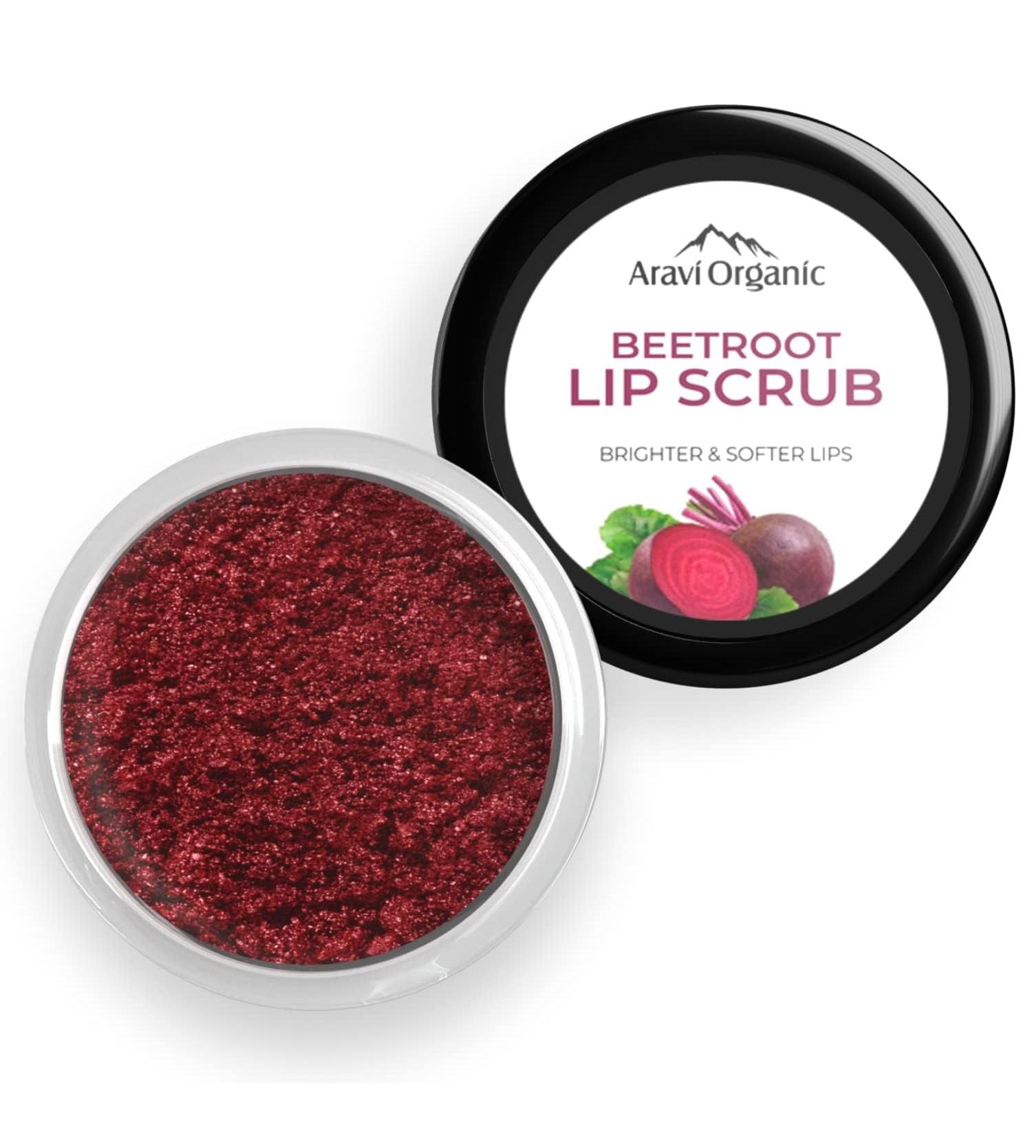 Beetroot Lip Scrub for Dark Lips - Brightening & Cleansing | Unisex | 15g - Buy Online on GoSupps.com